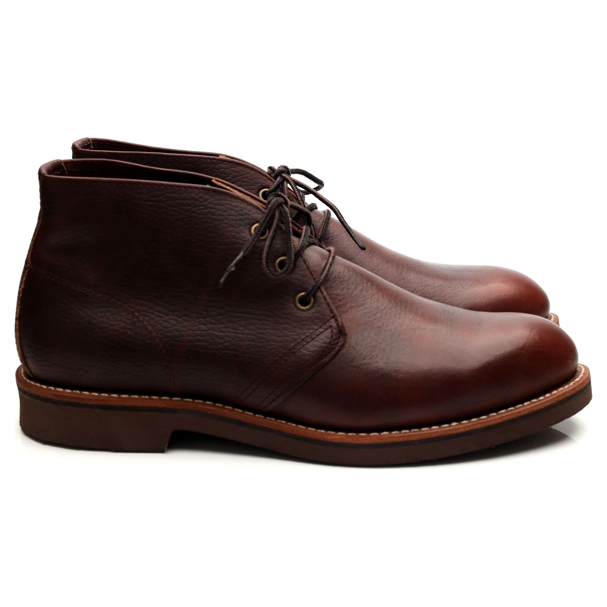 '9215' Brown Leather Chukka Boots UK 9 US 10 - Image 6
