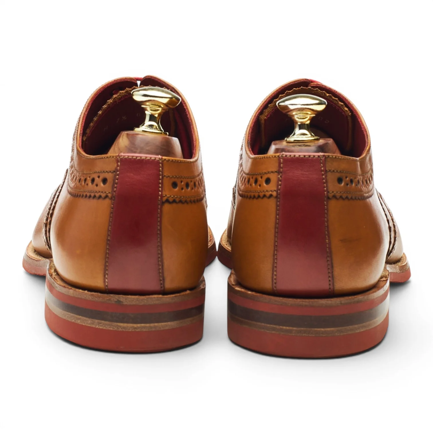 Herring 'Redbridge' Tan Brown Leather Oxford Brogues UK 7.5 F - Image 4