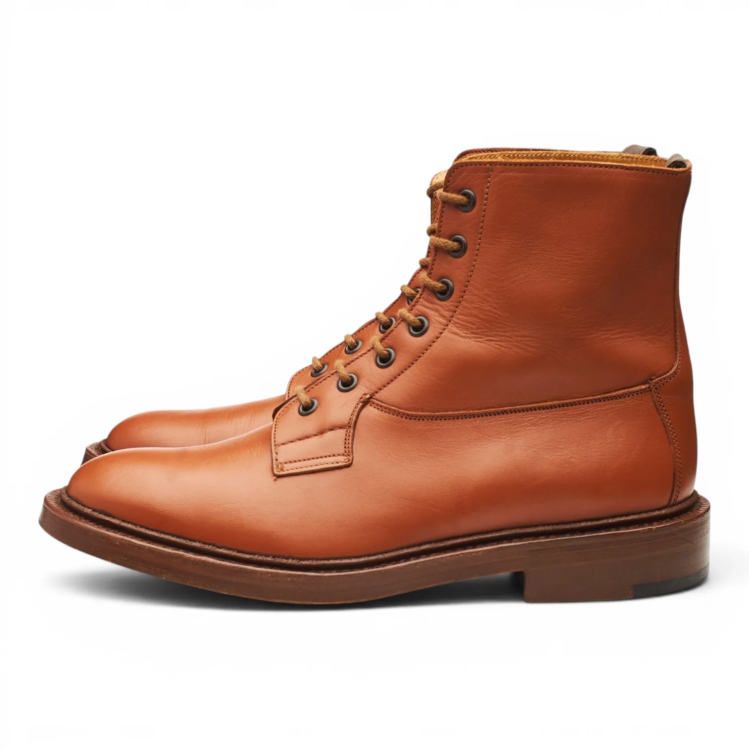 'Ripon' Tan Brown Leather Boots UK 8 - Image 3