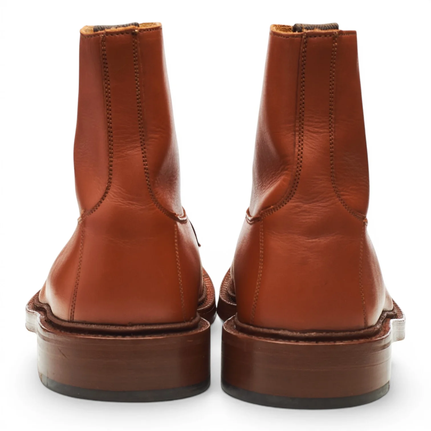 'Ripon' Tan Brown Leather Boots UK 8 - Image 4