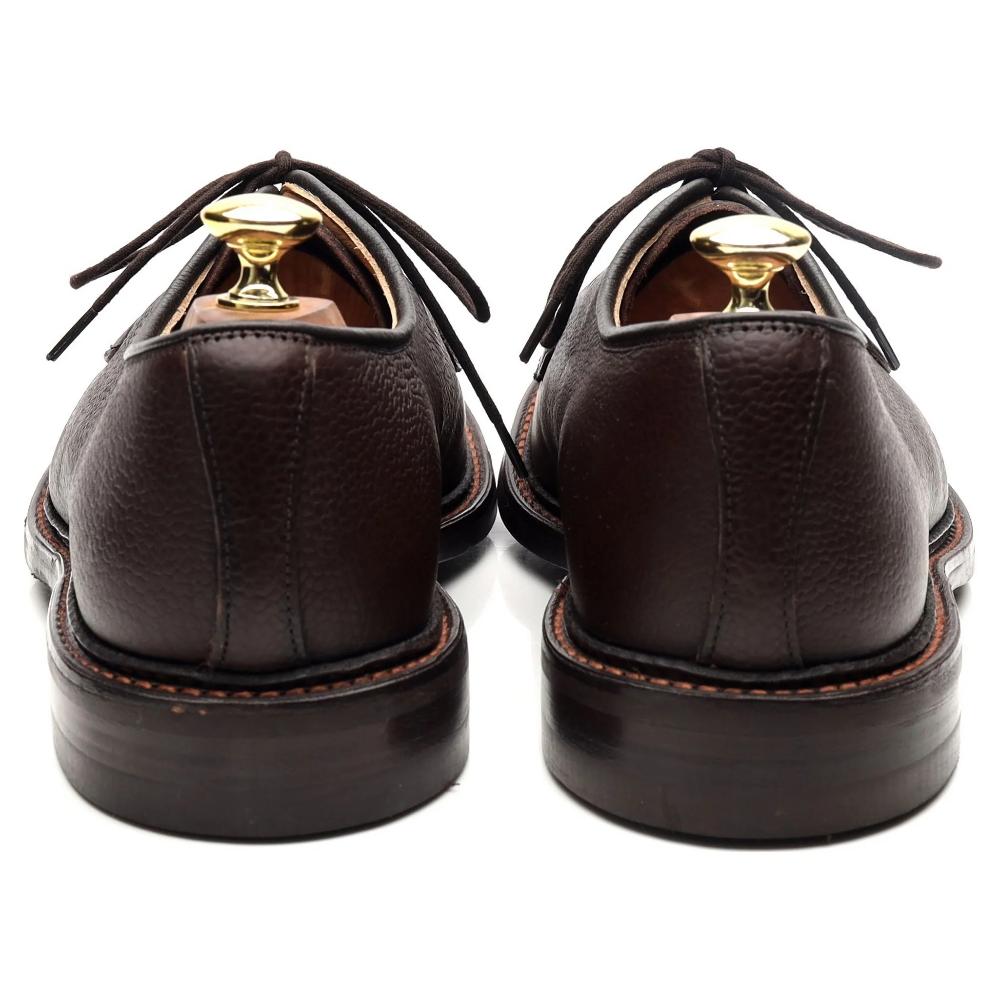 'Robert' Dark Brown Leather Derby UK 7 - Image 4