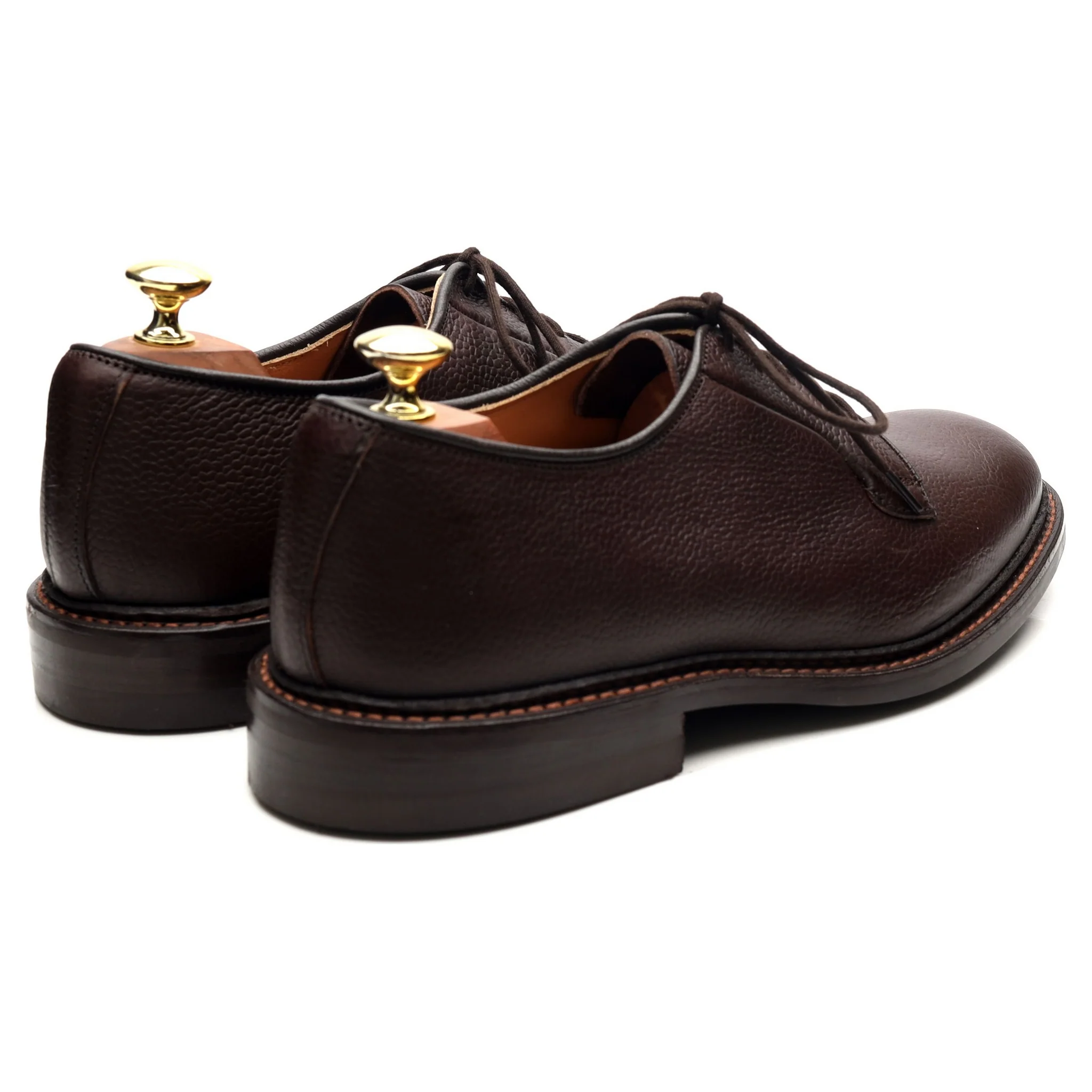 'Robert' Dark Brown Leather Derby UK 7 - Image 5