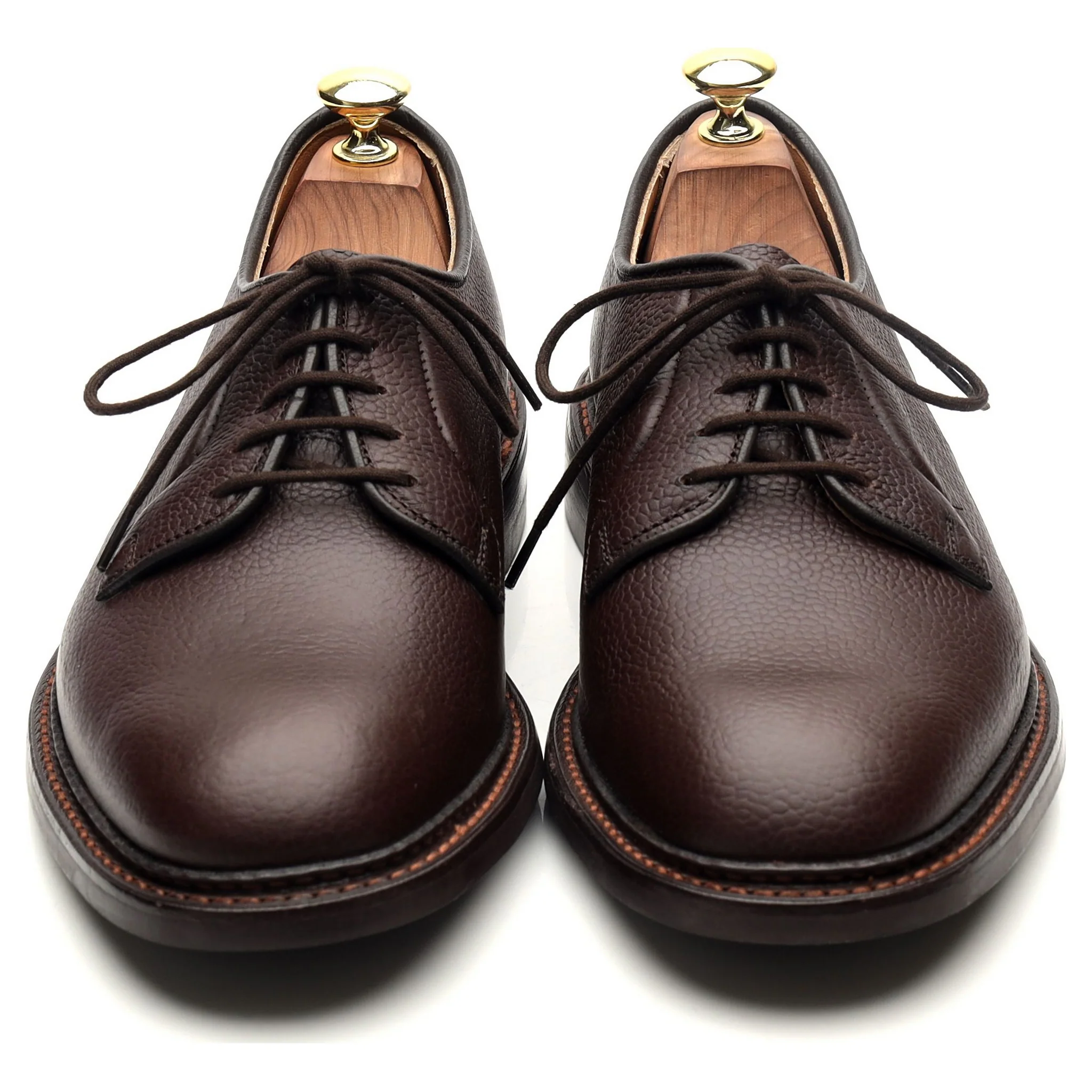 'Robert' Dark Brown Leather Derby UK 7 - Image 9