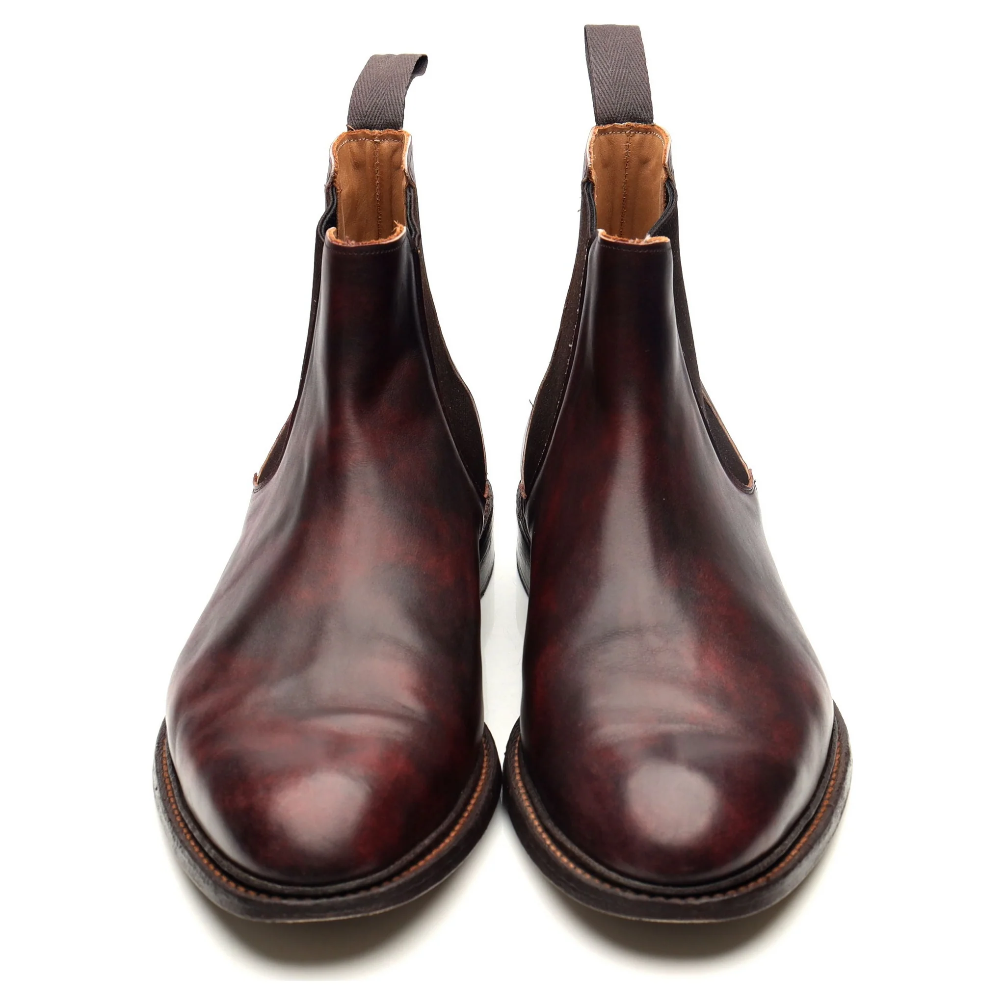 'Roxbury' Burgundy Museum Leather Chelsea Boots UK 12 - Image 9
