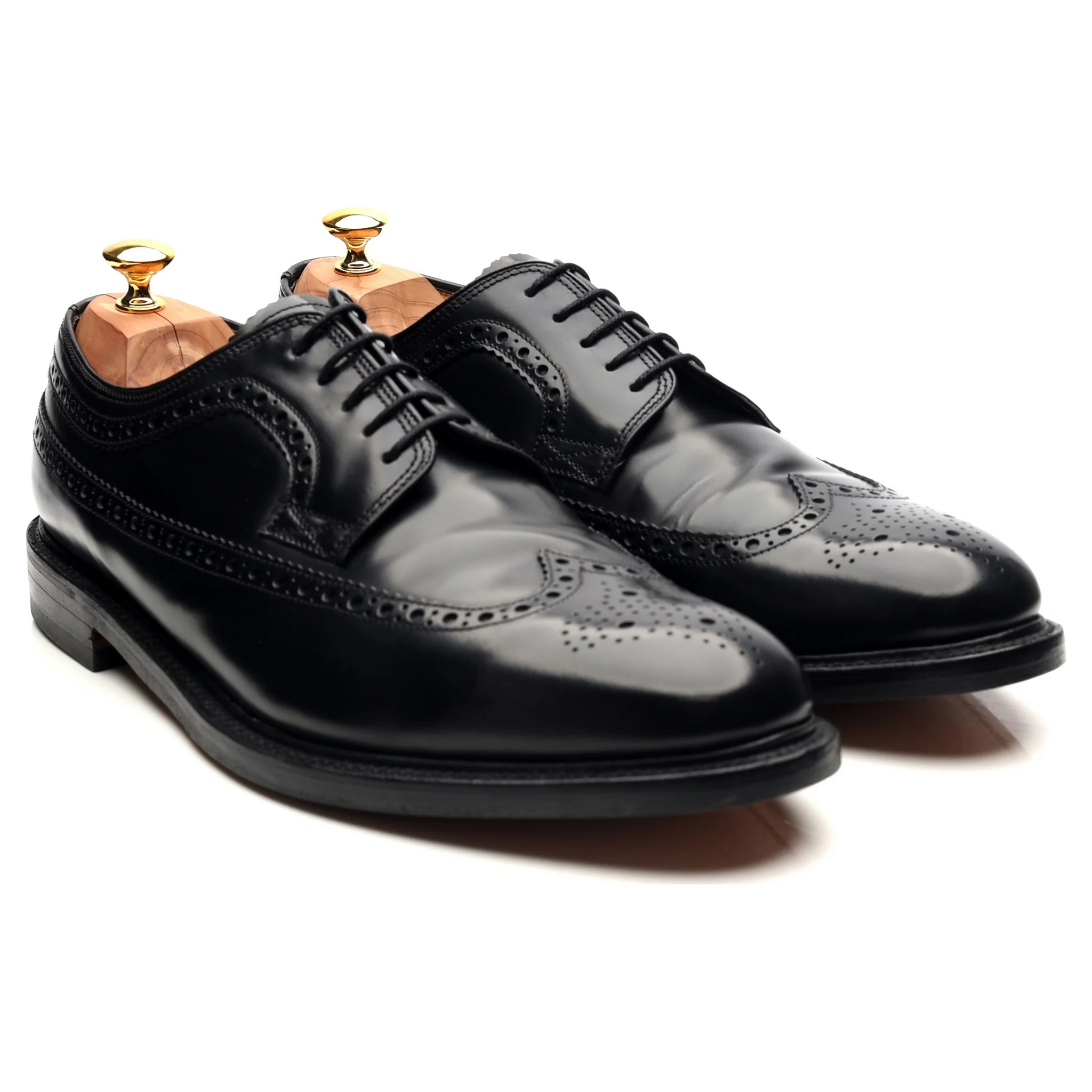 'Royal Brogue' Black Leather Derby UK 12 - Image 7