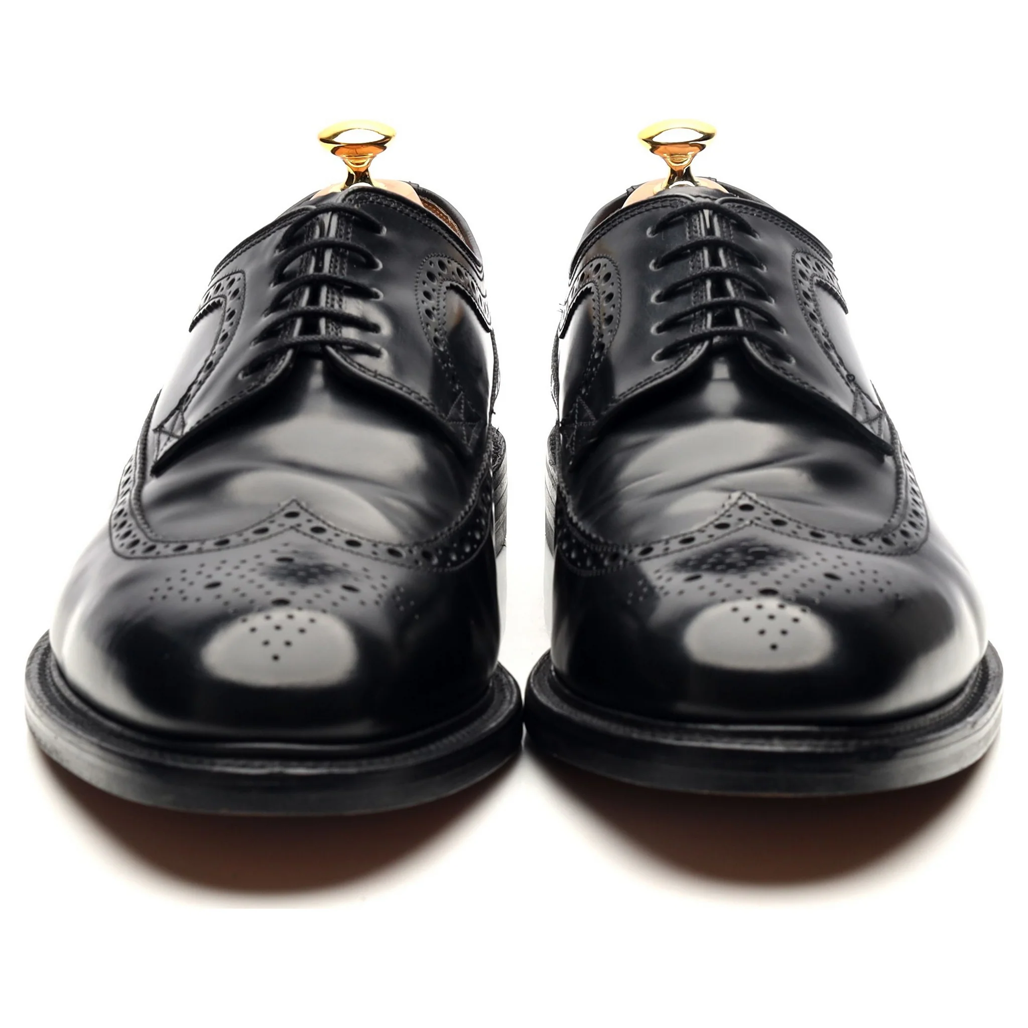 'Royal Brogue' Black Leather Derby UK 12 - Image 8