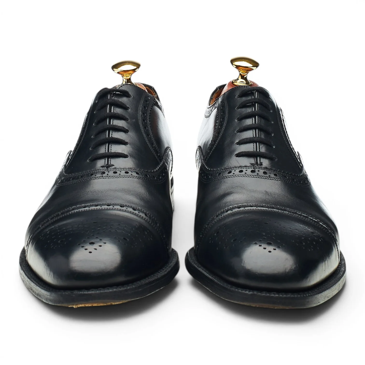 Royal Collection Black Leather Oxford Brogues UK 9.5 F - Image 2