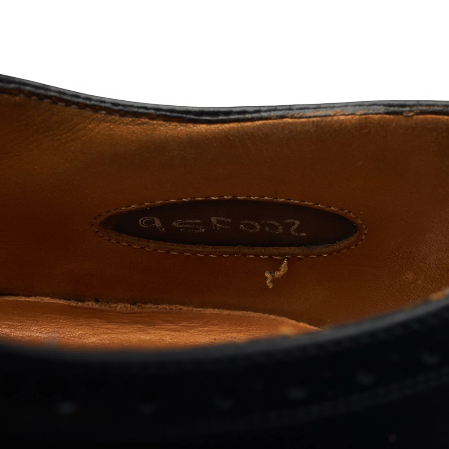 Royal Collection Black Leather Oxford Brogues UK 9.5 F - Image 7