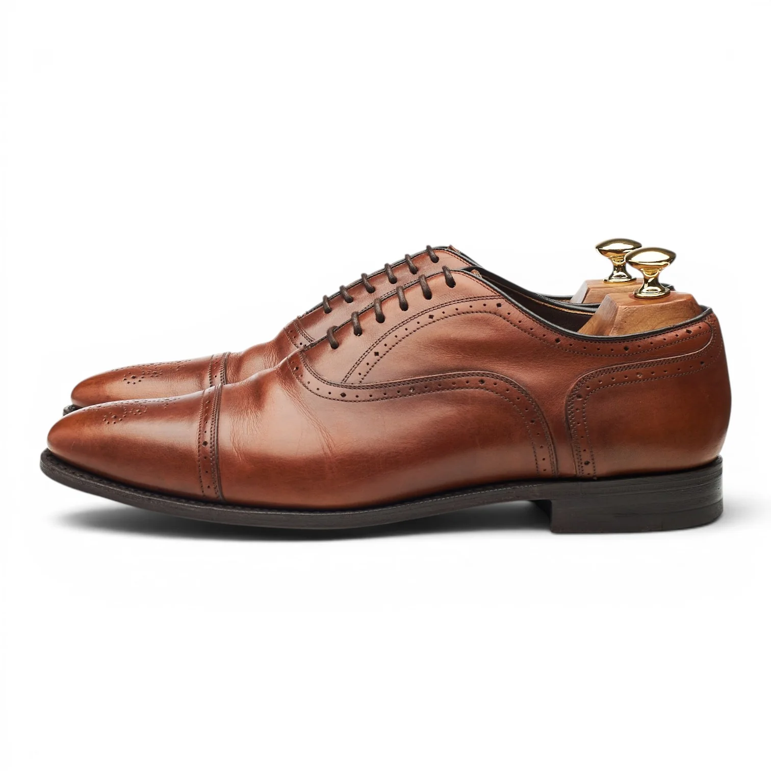 Royal Collection Brown Leather Oxford Brogues UK 9 F - Image 3