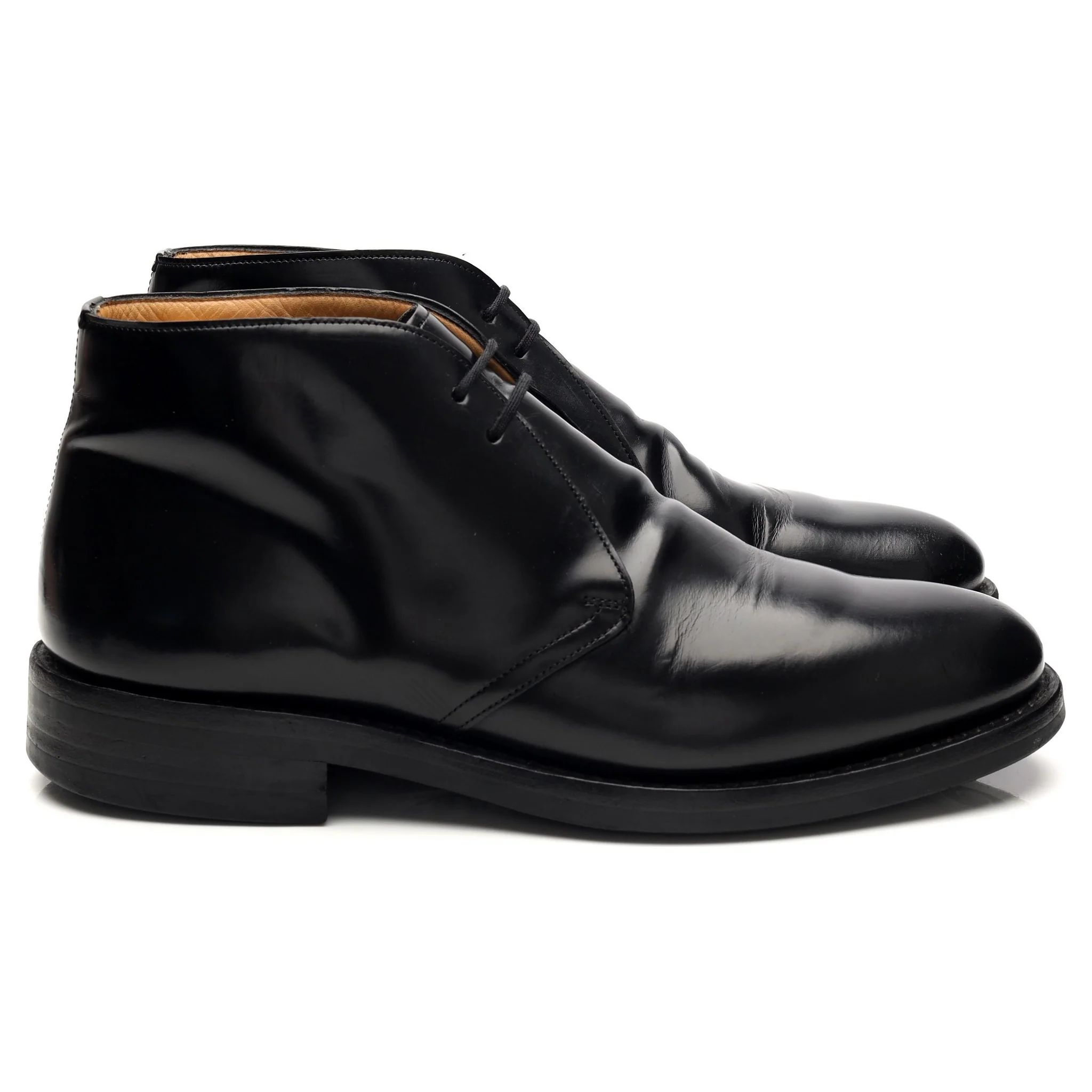 'Ryder 3' Black Leather Chukka Boots 7 G