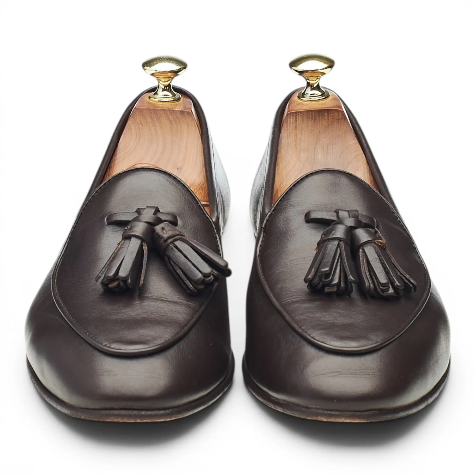 'Sagan Classic' Dark Brown Leather Tassel Loafers UK 7 / UK 7.5 - Image 2