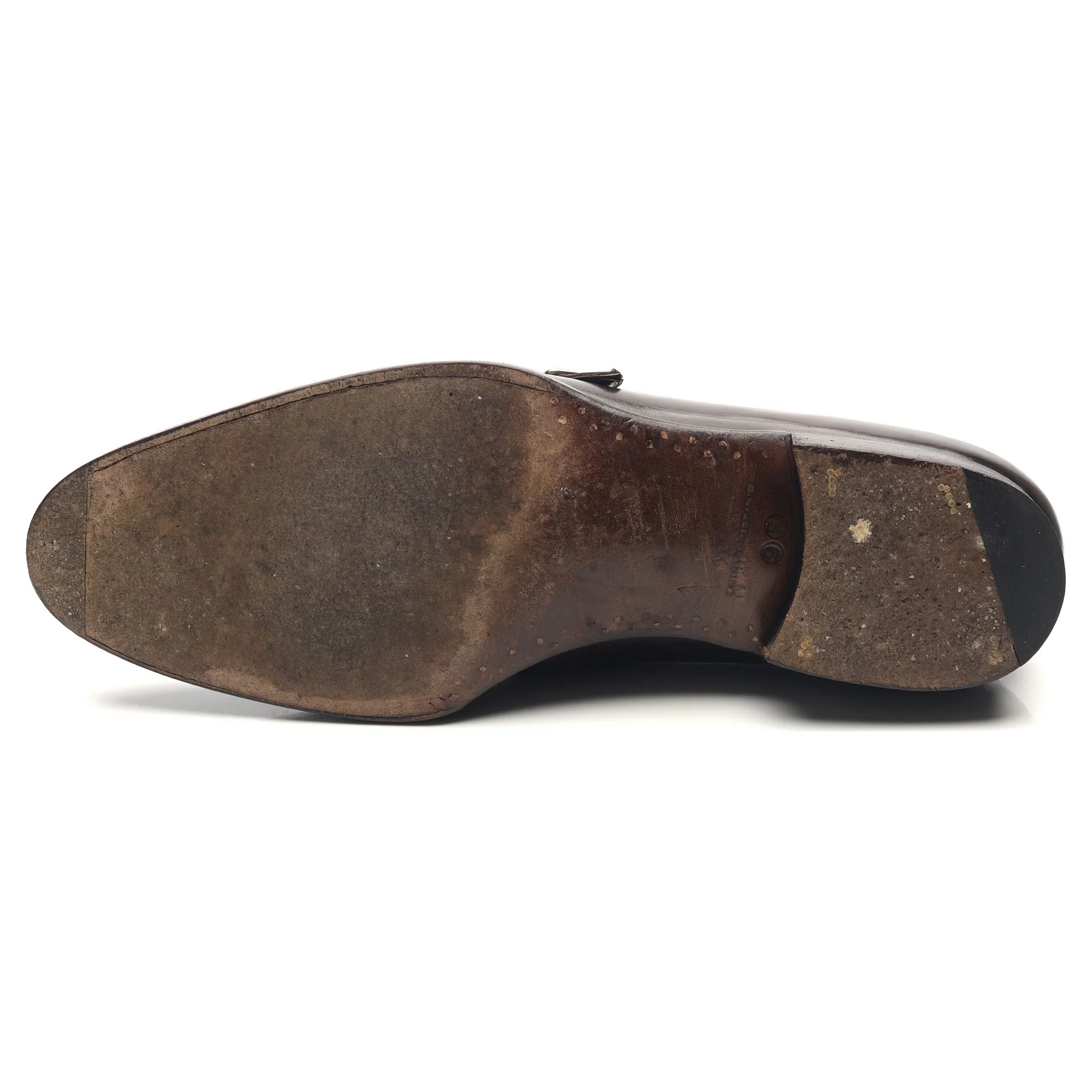 '100' Dark Brown Leather Monk Strap UK 9 F - Image 10