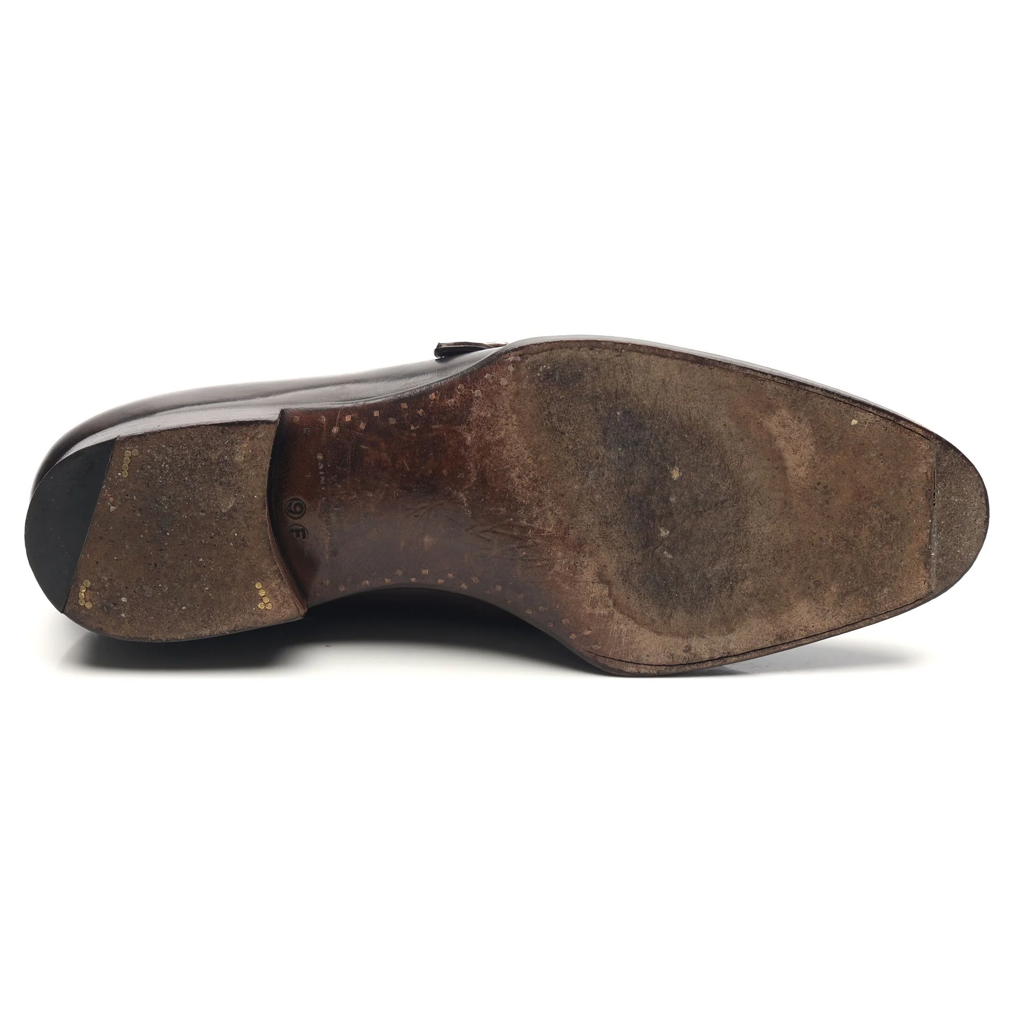 '100' Dark Brown Leather Monk Strap UK 9 F - Image 11