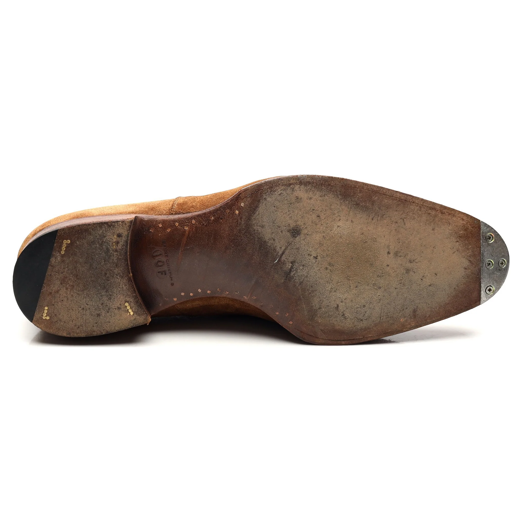 Drake's Tan Brown Suede Oxford Semi Brogues UK 10 F - Image 12