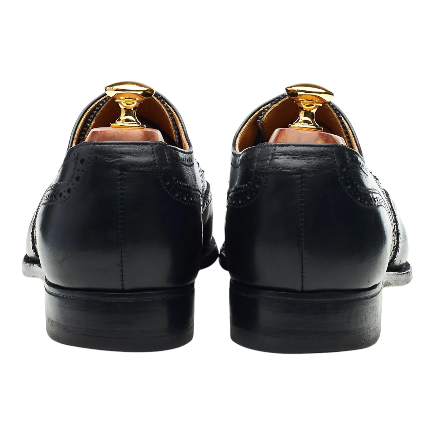 'Salisbury' Black Leather Derby Brogues UK 10 F - Image 4