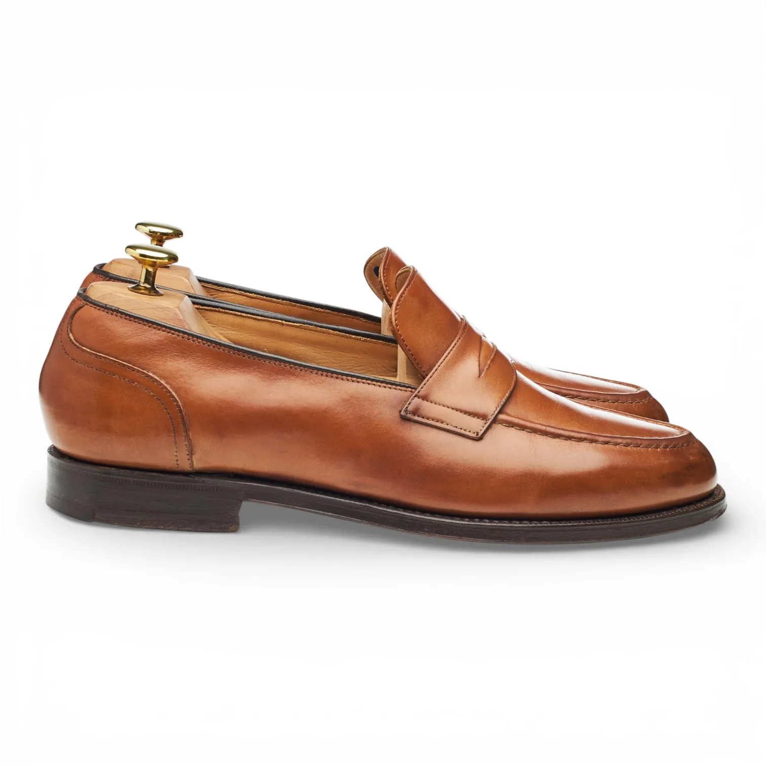 'Salisbury' Tan Brown Leather Loafers UK 8 G