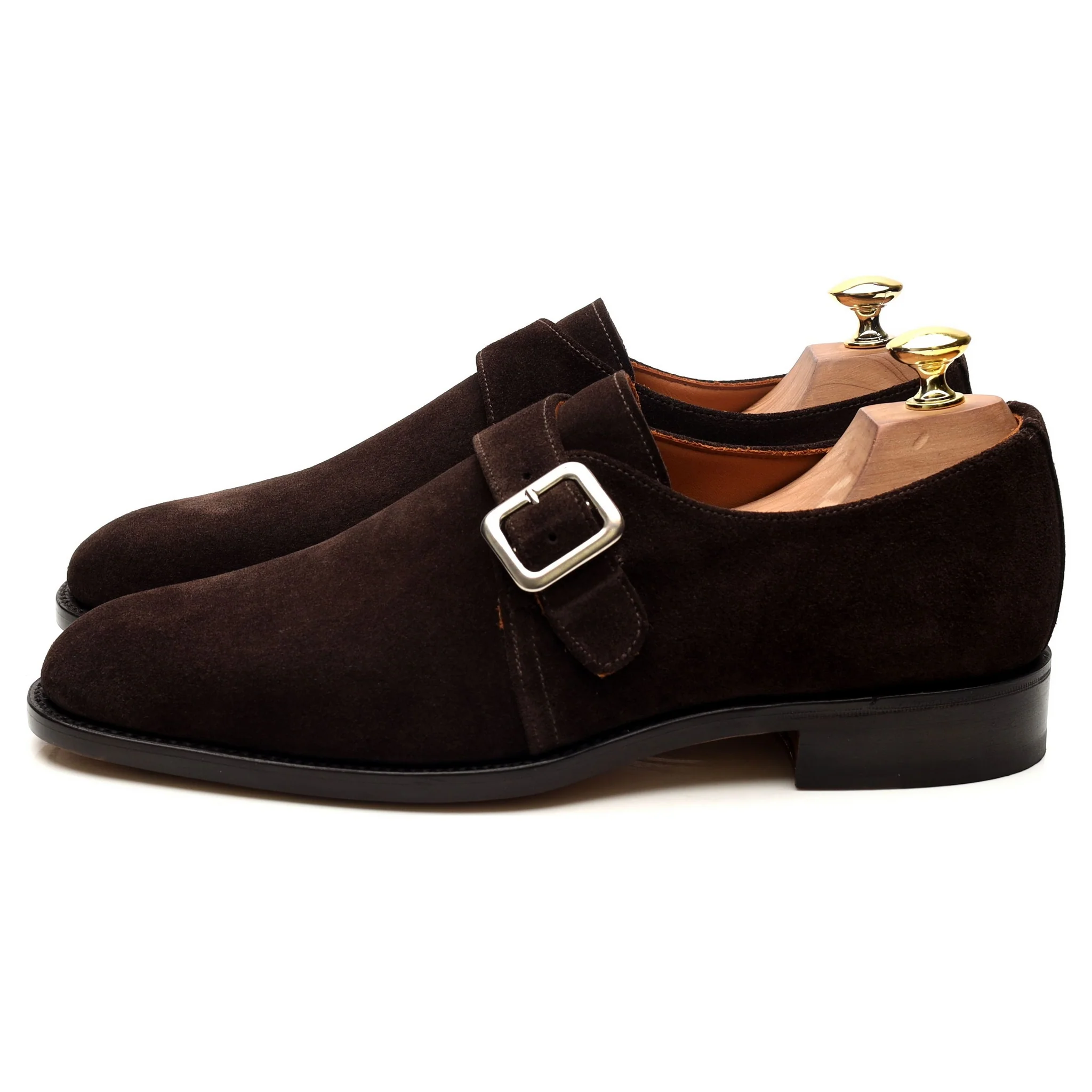 'Rome' Dark Brown Suede Monk Strap UK 8 F - Image 2