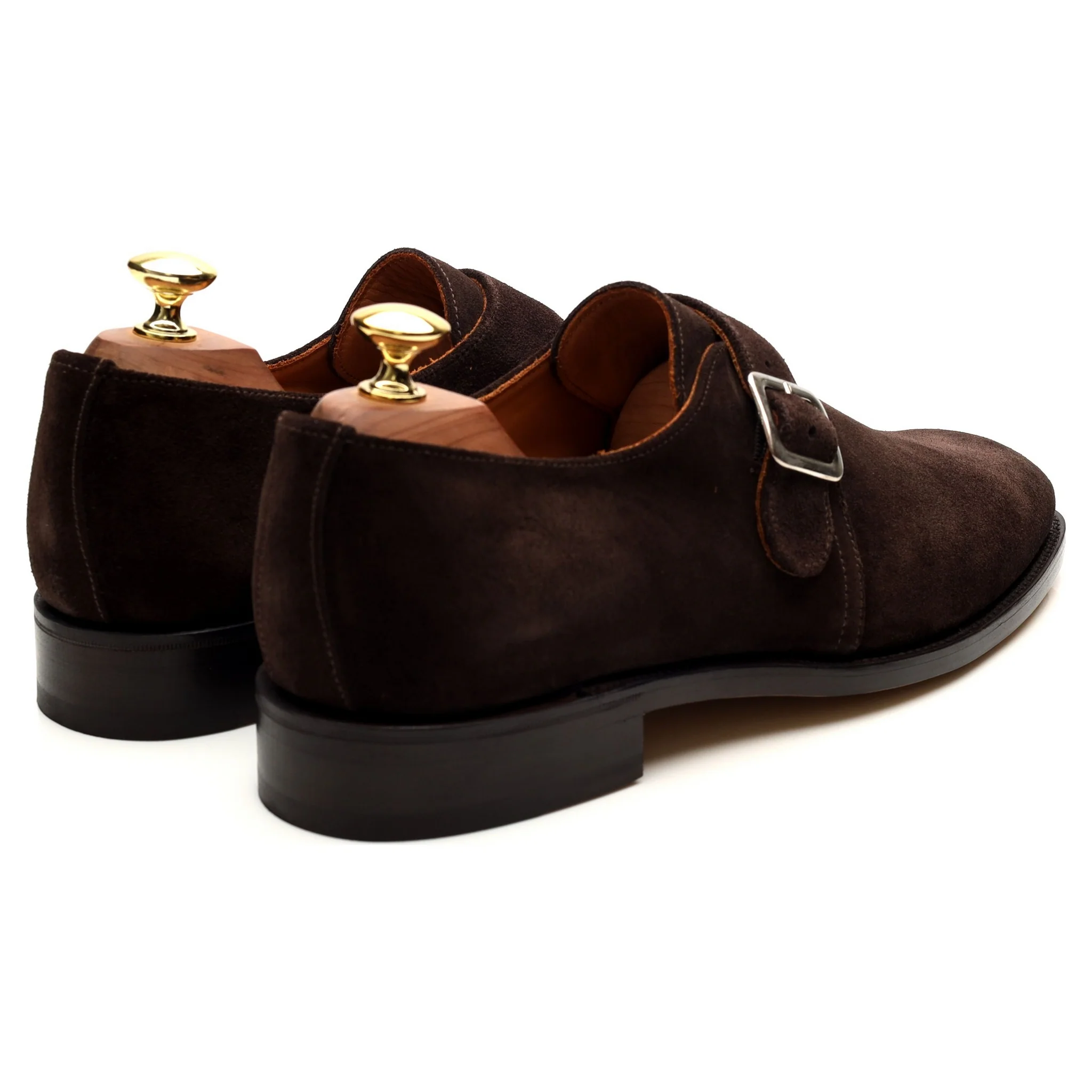 'Rome' Dark Brown Suede Monk Strap UK 8 F - Image 5