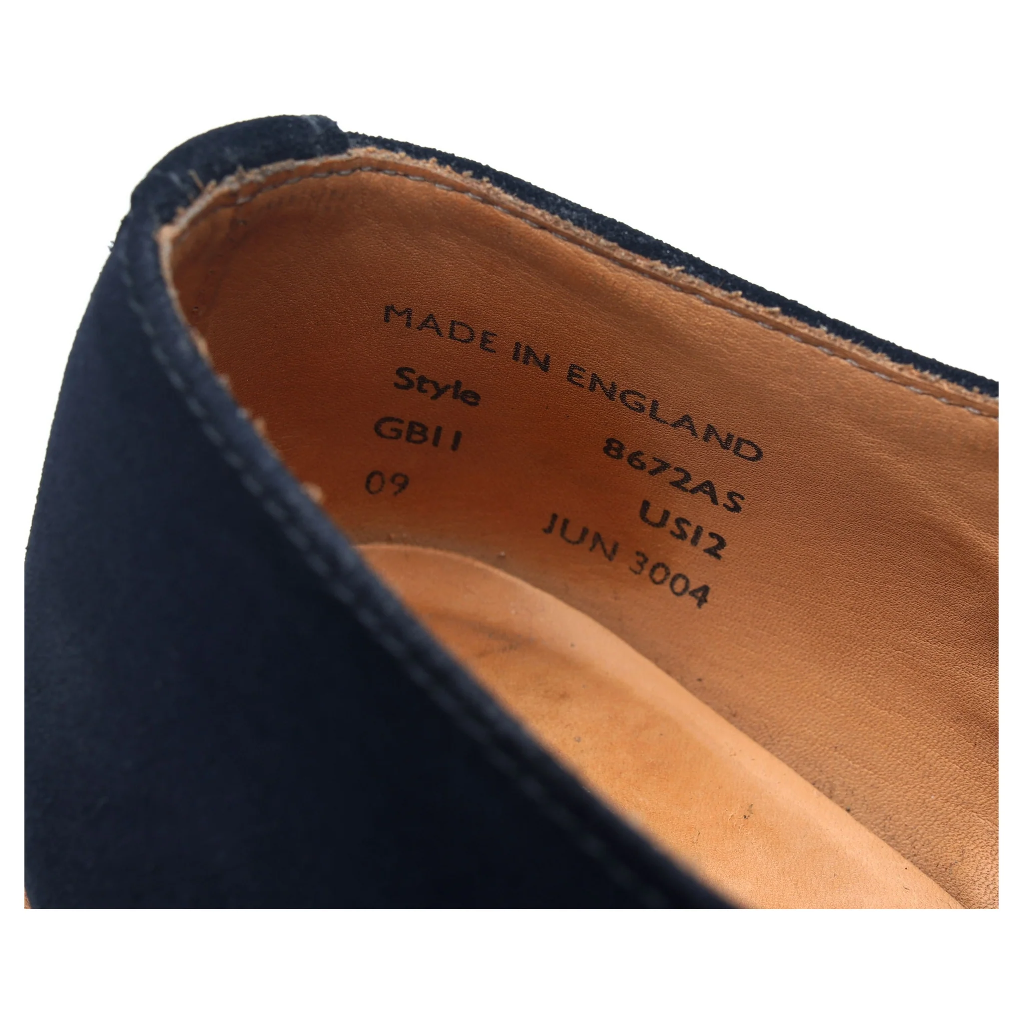 Mark McNairy Navy Blue Suede Derby UK 11 - Image 13