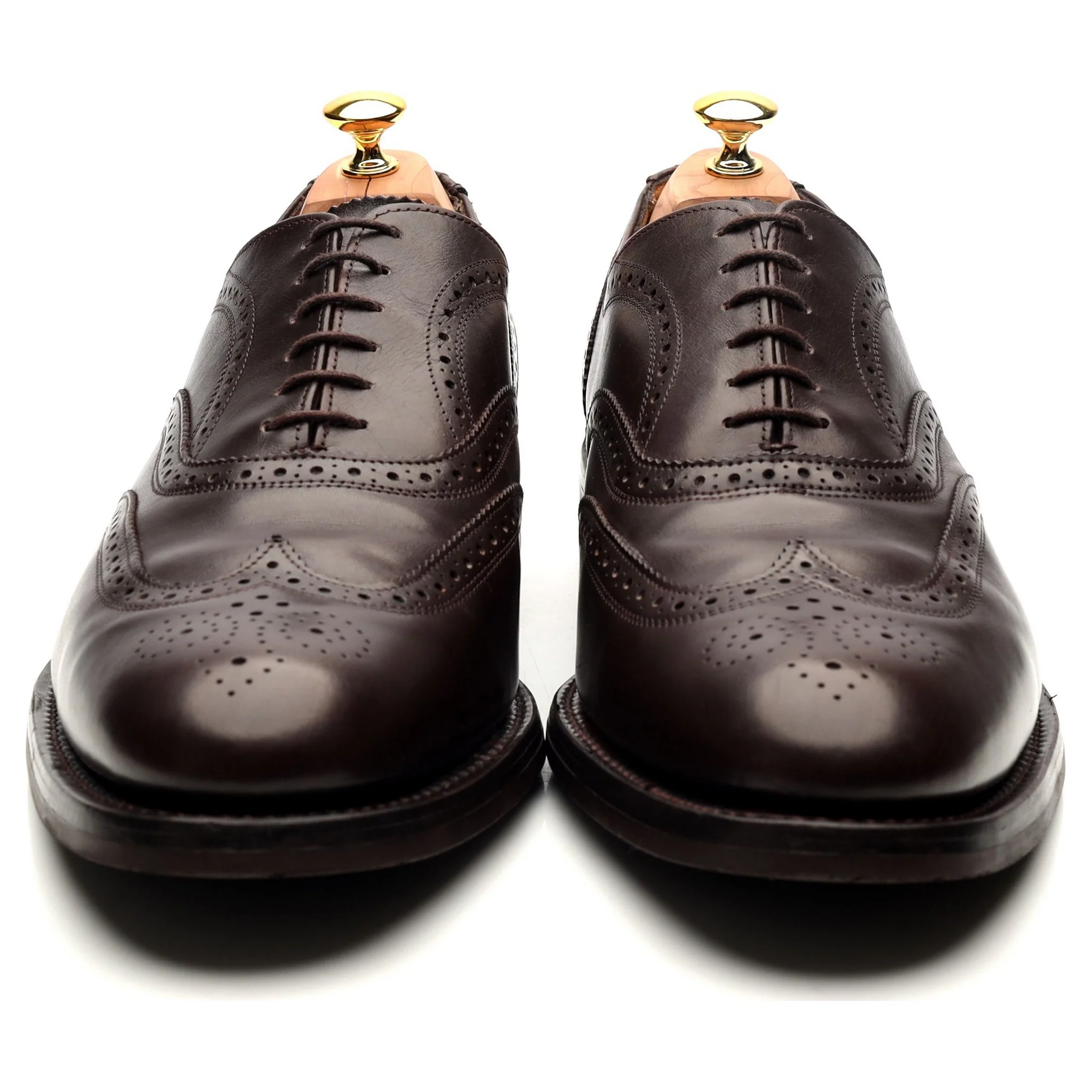 'Oslo' Dark Brown Leather Brogues UK 12 F - Image 8
