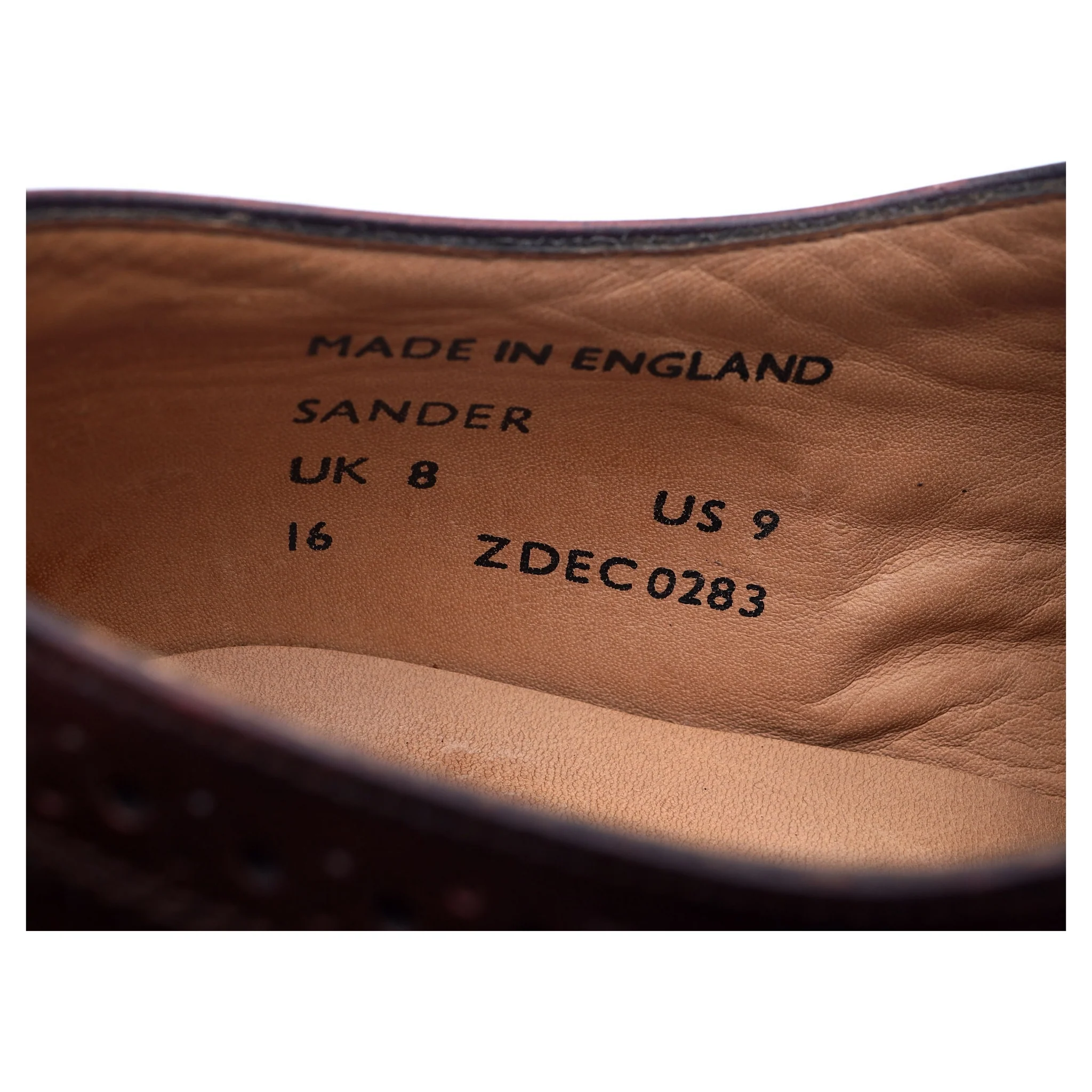 'Sander' Burgundy Leather Brogues UK 8 F - Image 13