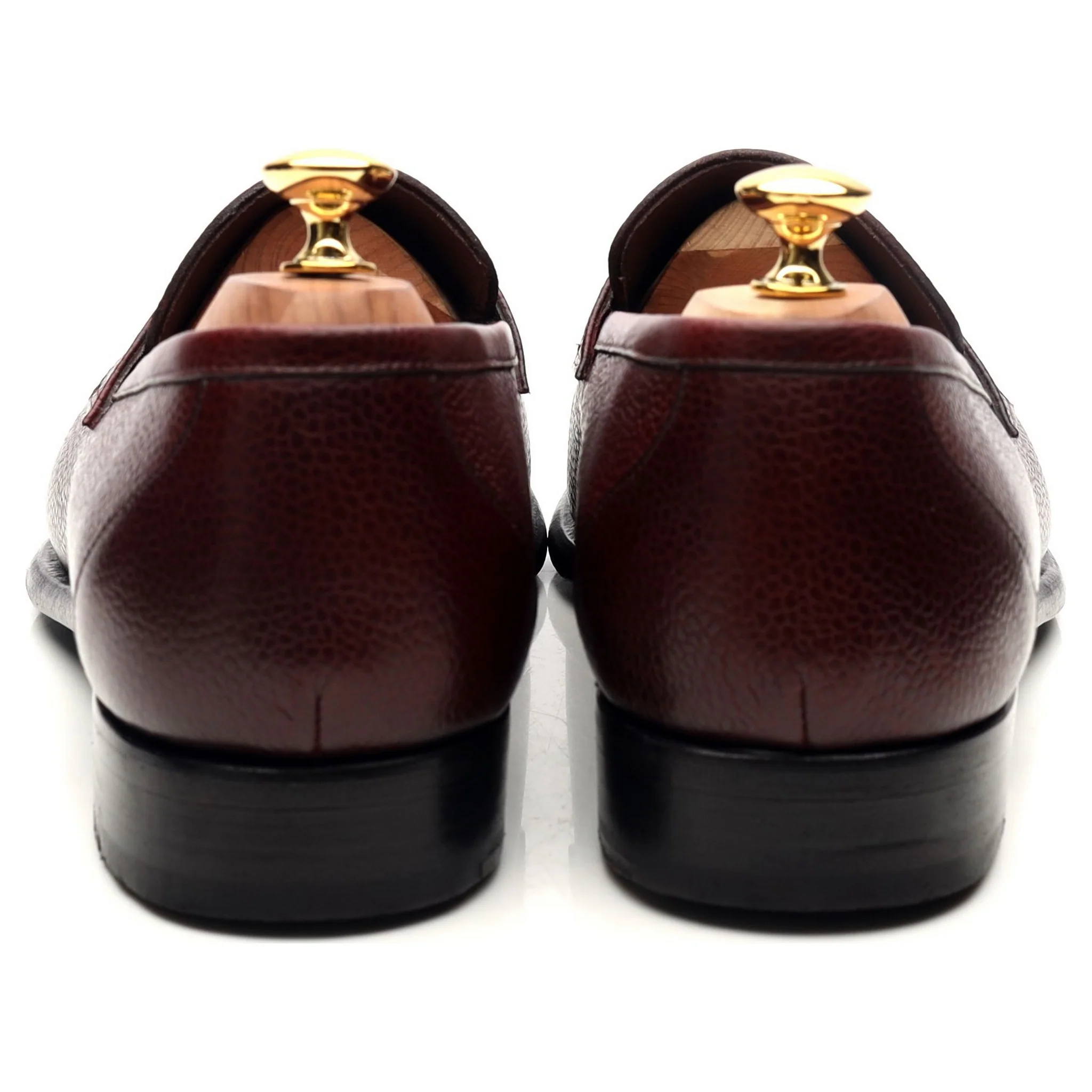 Herring Burgundy Leather Loafers UK 10.5 - Image 4