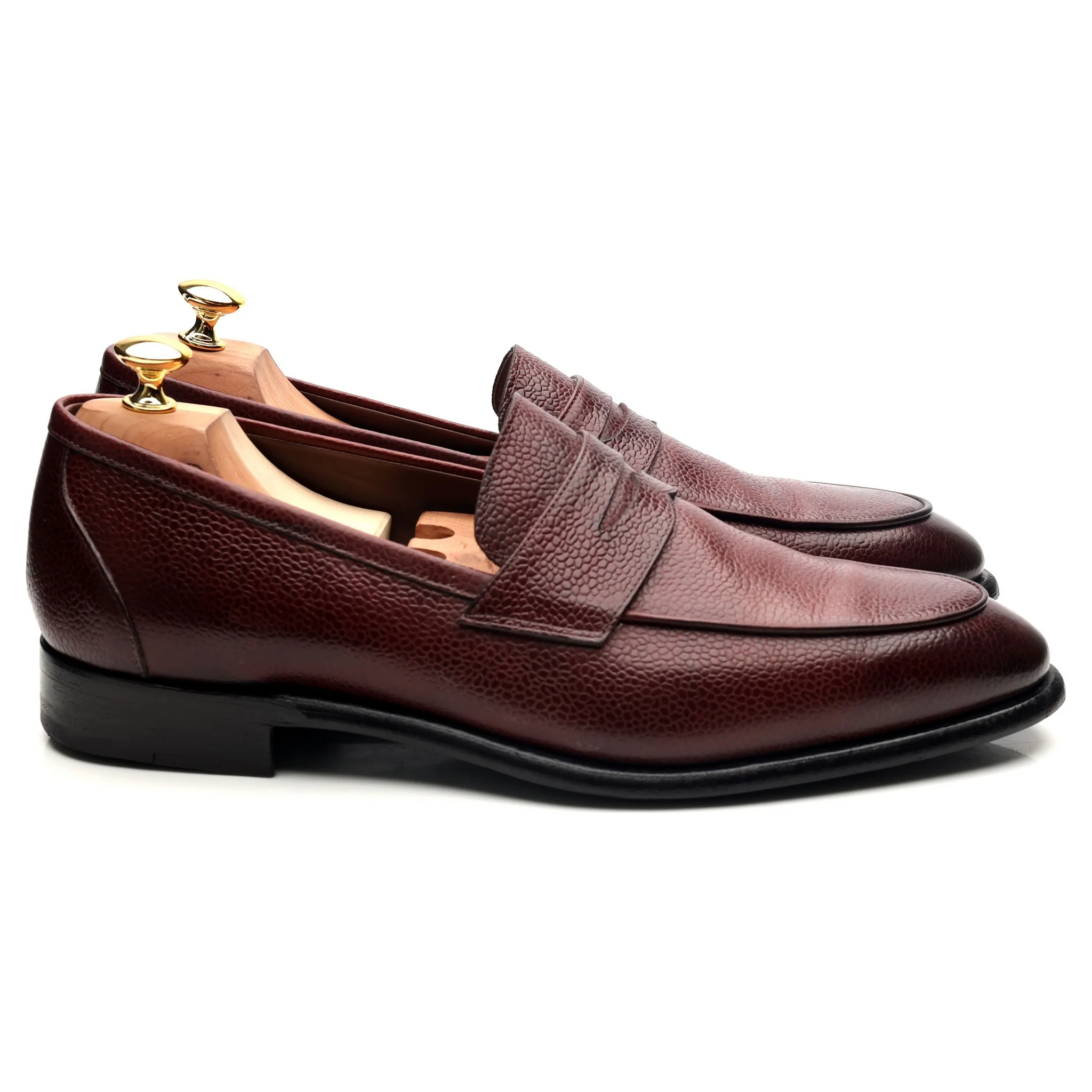 Herring Burgundy Leather Loafers UK 10.5 - Image 6