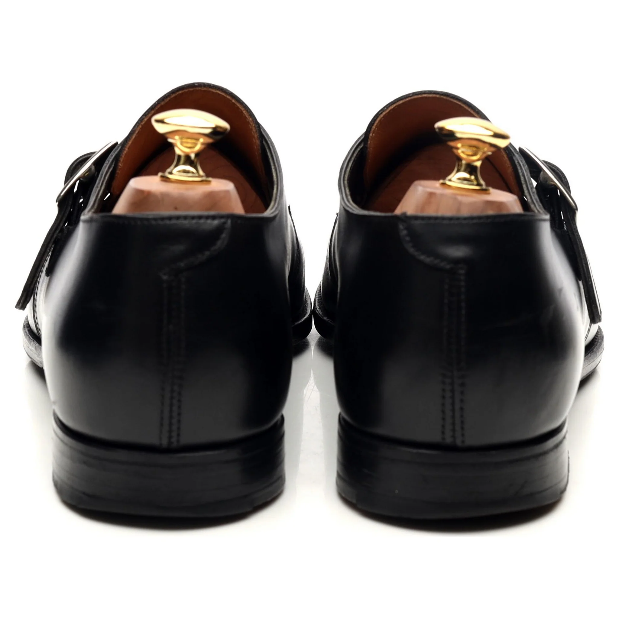'Savile 4' Black Leather Monk Strap UK 10 E - Image 4
