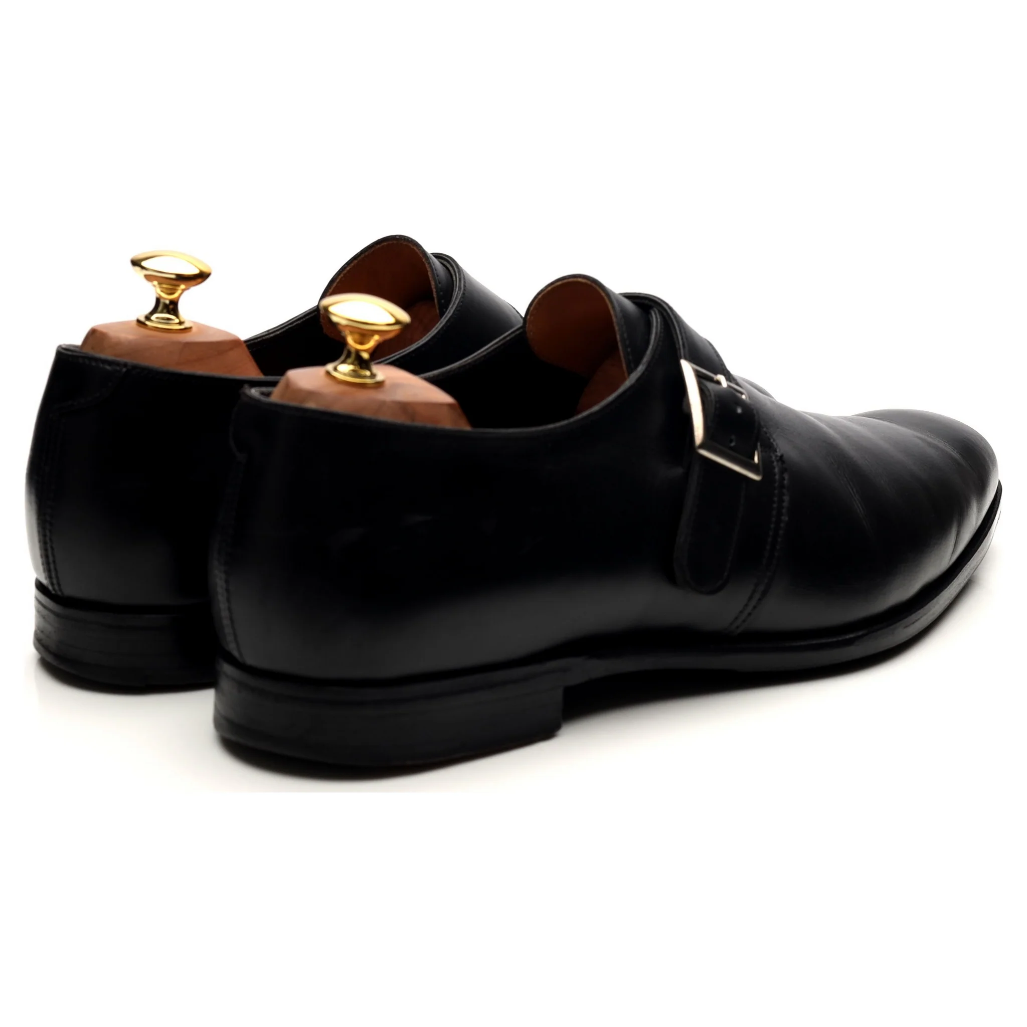 'Savile 4' Black Leather Monk Strap UK 10 E - Image 5