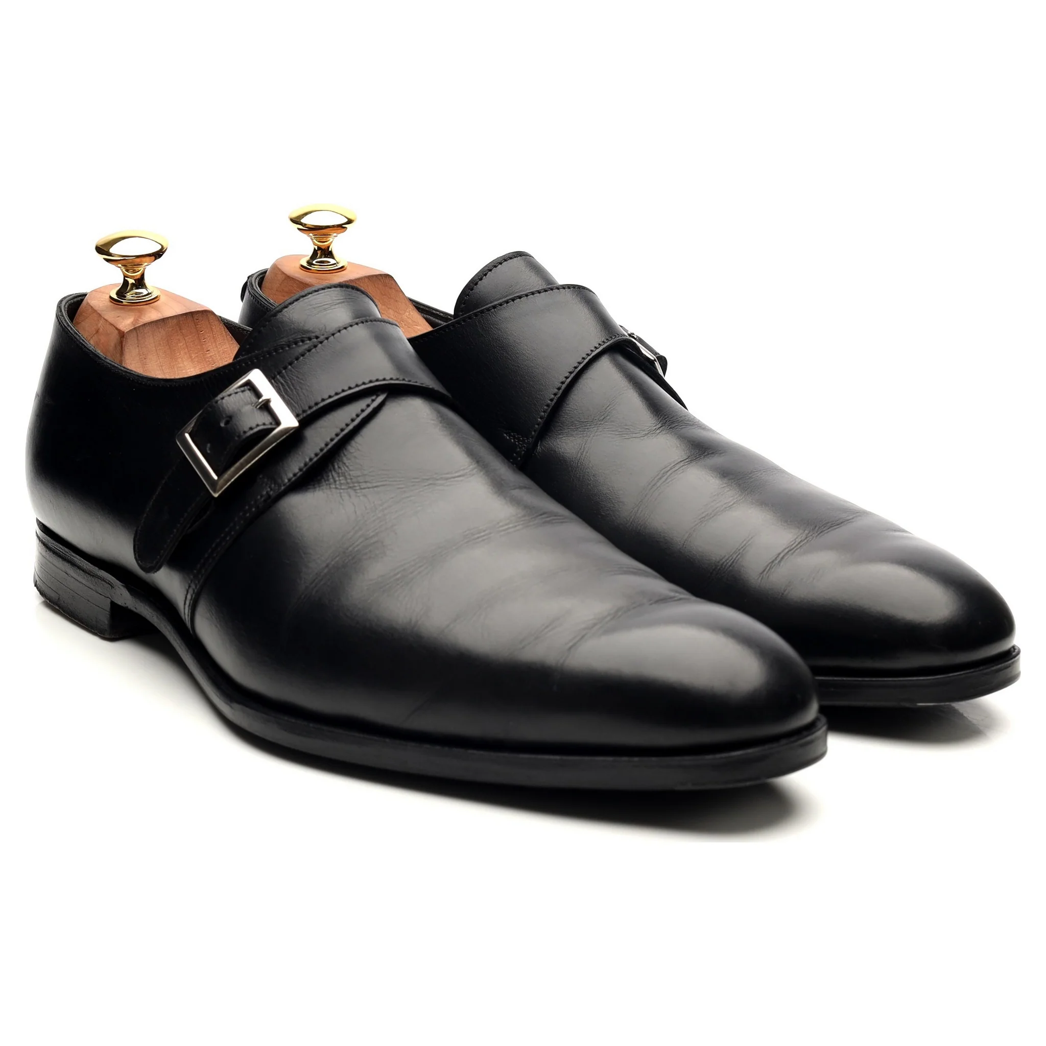 'Savile 4' Black Leather Monk Strap UK 10 E - Image 7