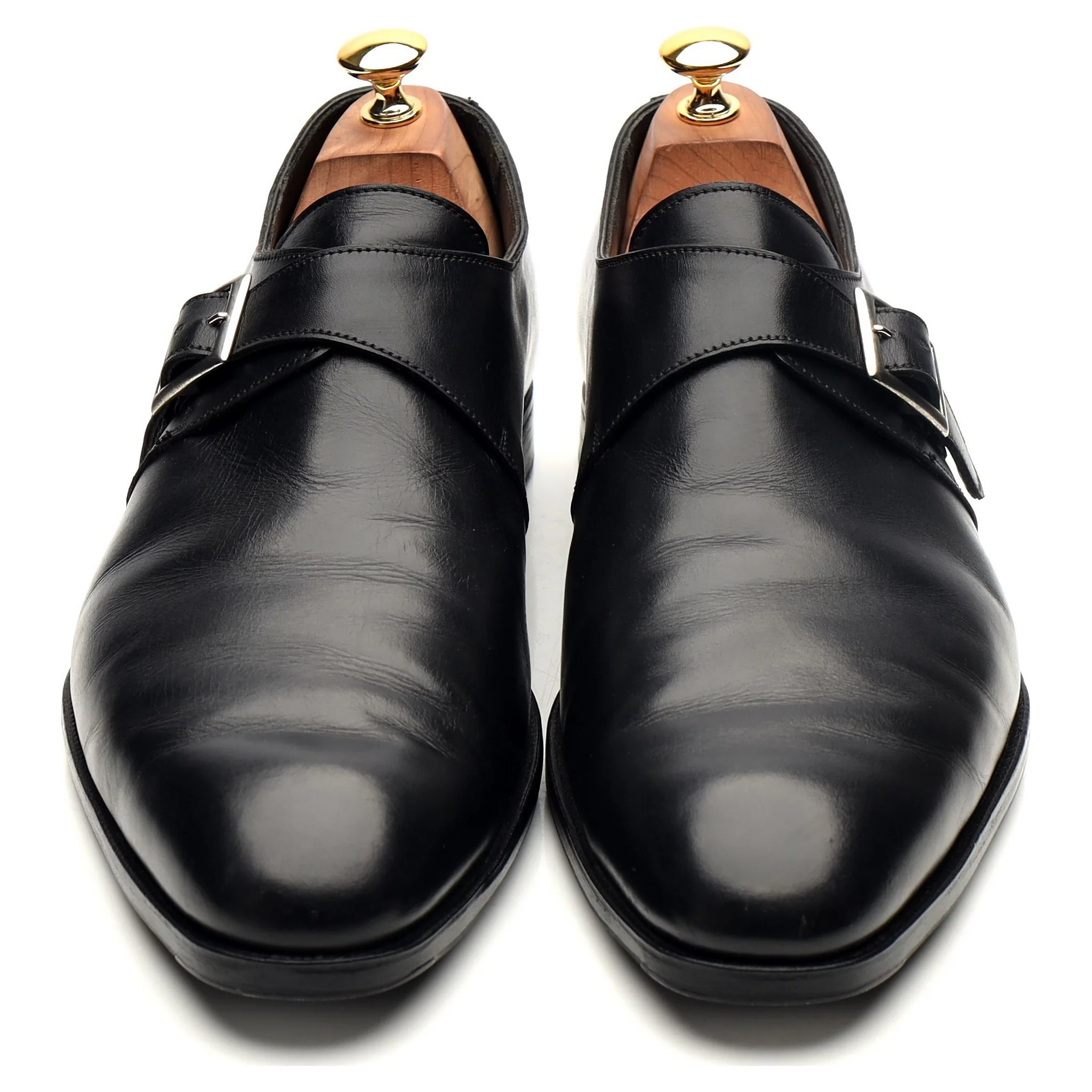 'Savile 4' Black Leather Monk Strap UK 10 E - Image 9