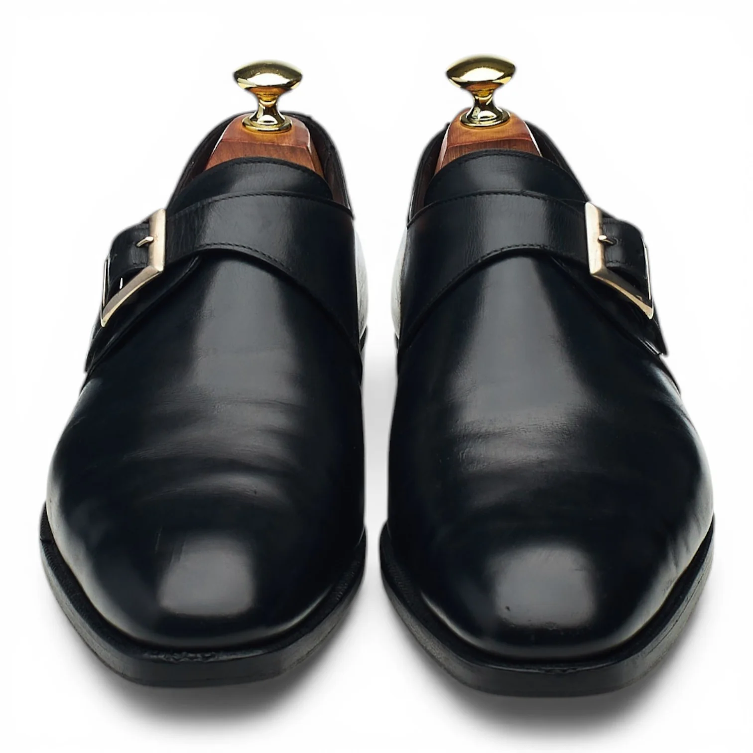 'Savile' Black Leather Monk Strap UK 7 E - Image 2