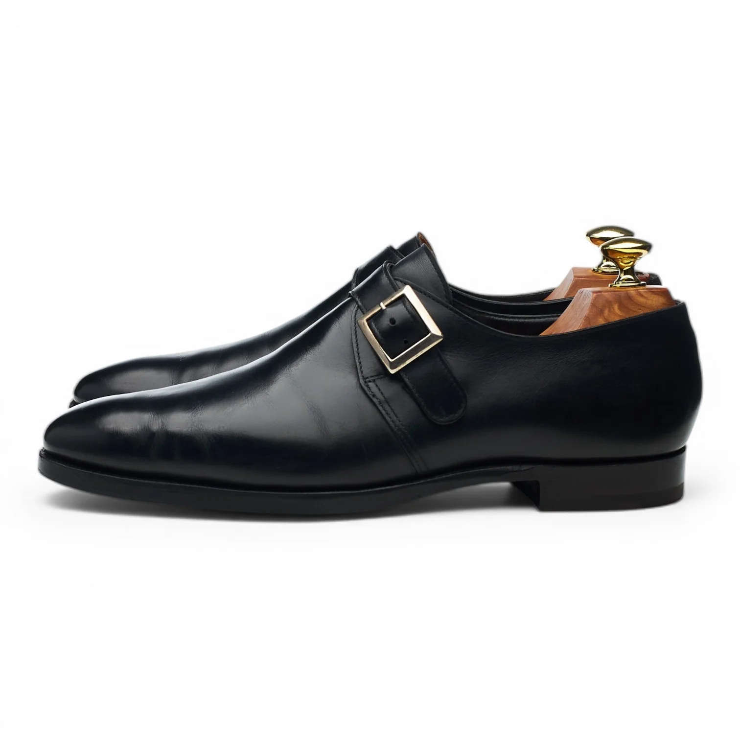 'Savile' Black Leather Monk Strap UK 7 E - Image 3