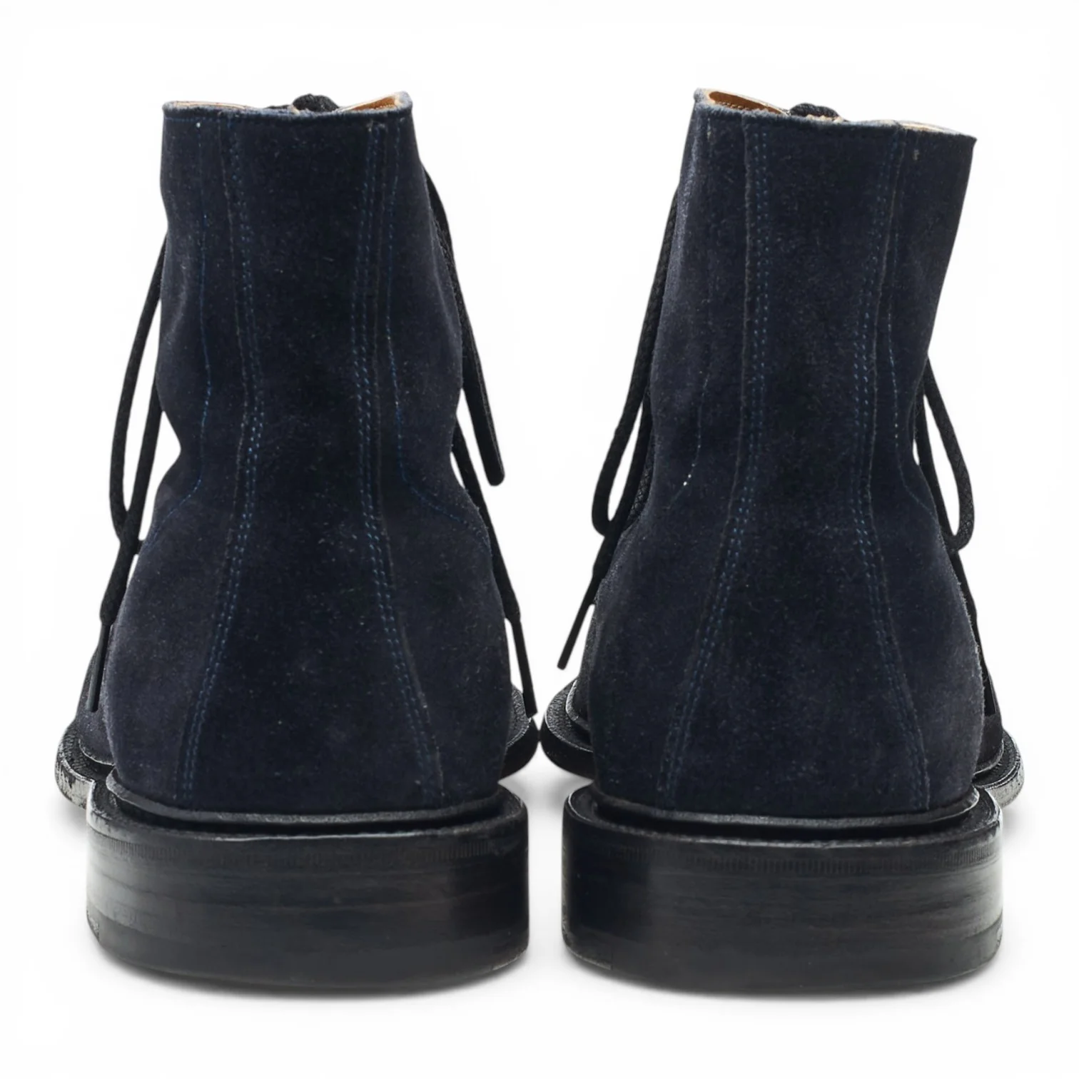 'Scott' Navy Blue Suede Cap Toe Boots UK 8 - Image 4