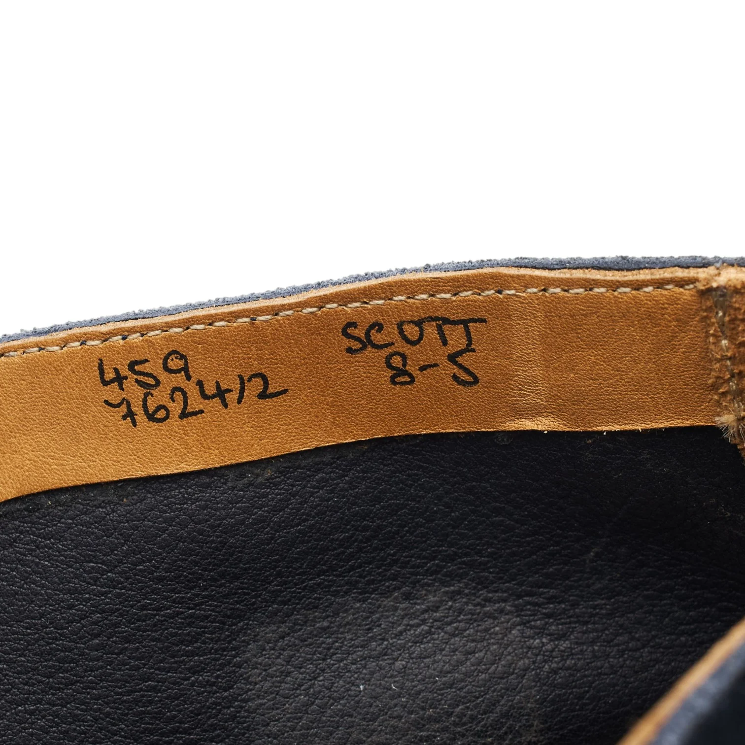 'Scott' Navy Blue Suede Cap Toe Boots UK 8 - Image 7
