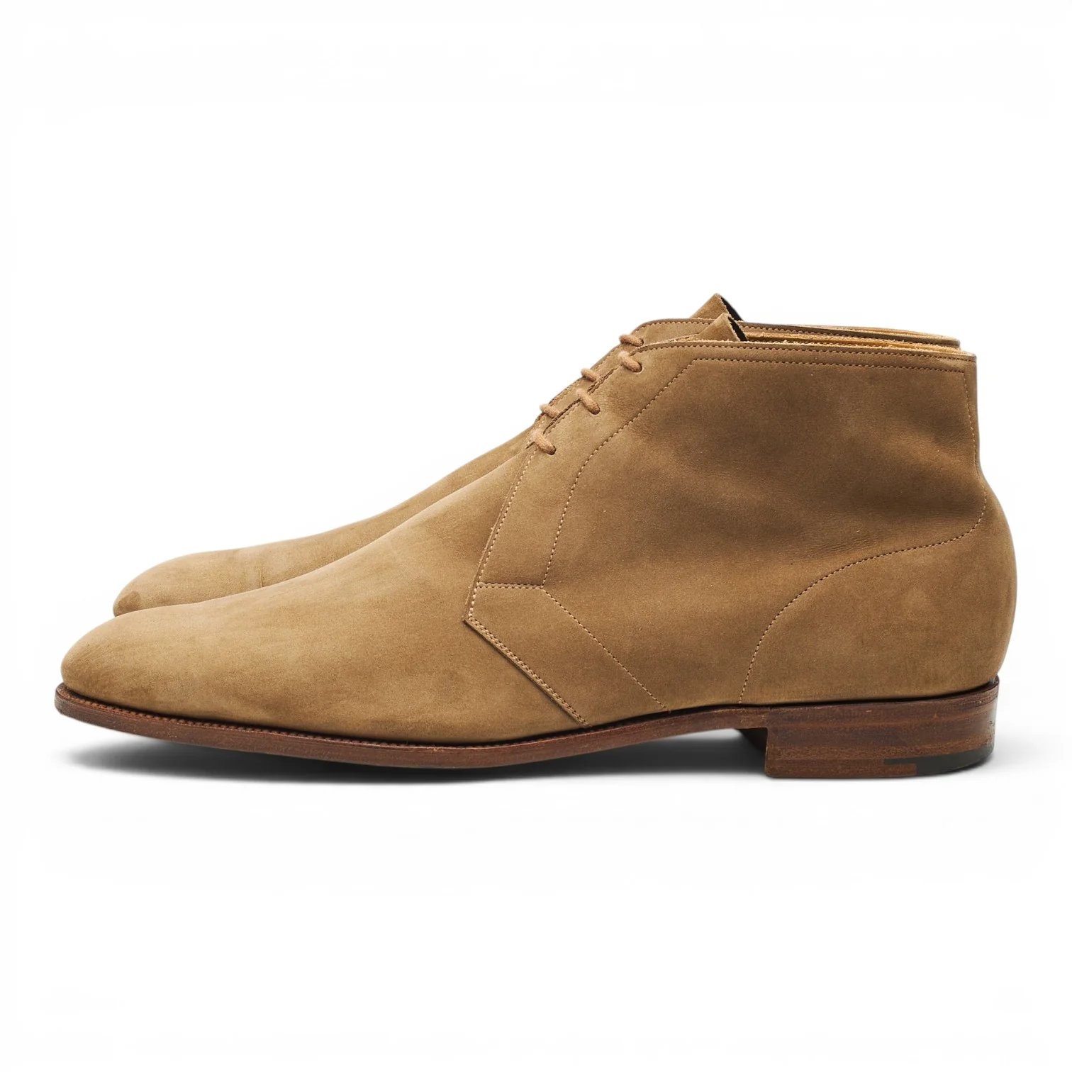 'Shanklin' Beige Nubuck Unlined Chukka Boots UK 10 E - Image 3