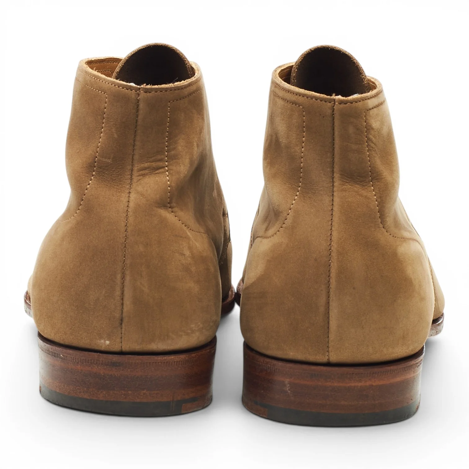 'Shanklin' Beige Nubuck Unlined Chukka Boots UK 10 E - Image 4