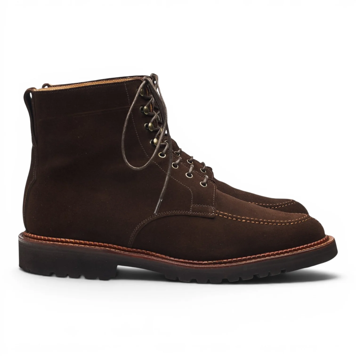 'Shannon' Dark Brown Suede Apron Boots UK 7 E
