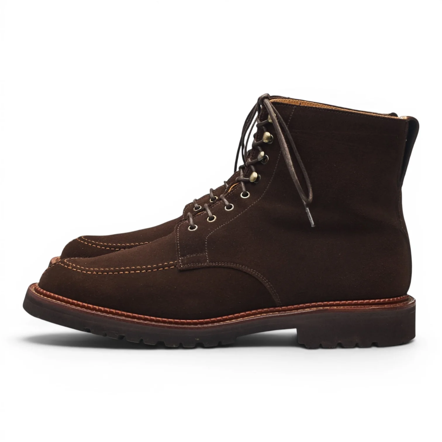 'Shannon' Dark Brown Suede Apron Boots UK 7 E - Image 3