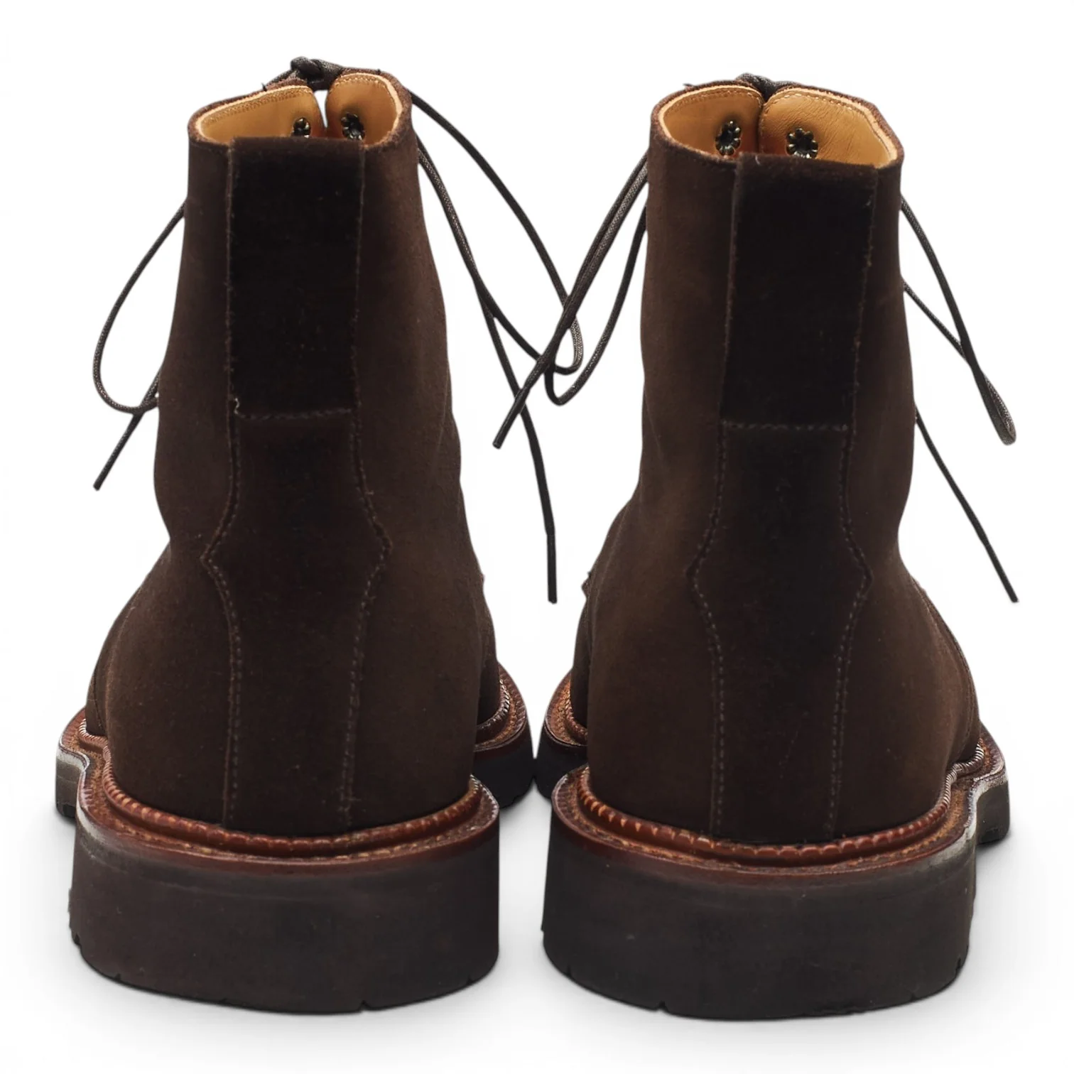 'Shannon' Dark Brown Suede Apron Boots UK 7 E - Image 4
