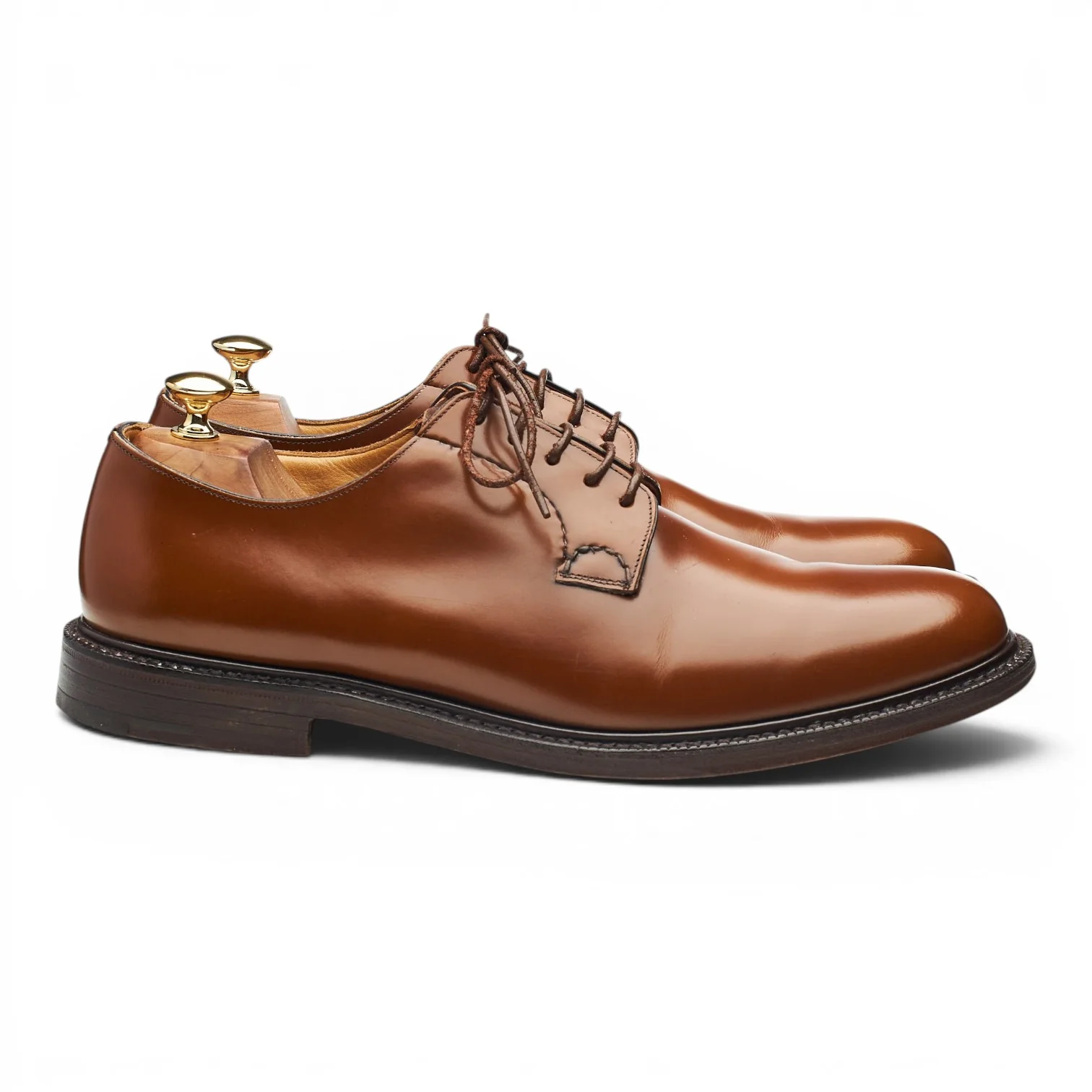 'Shannon' Tan Brown Leather Derby UK 10.5 F