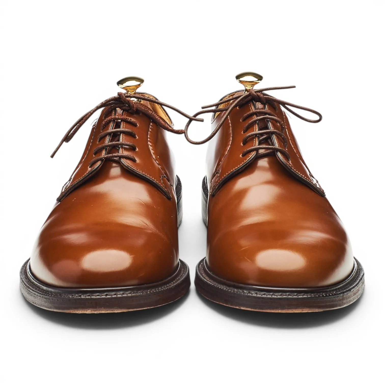 'Shannon' Tan Brown Leather Derby UK 10.5 F - Image 2