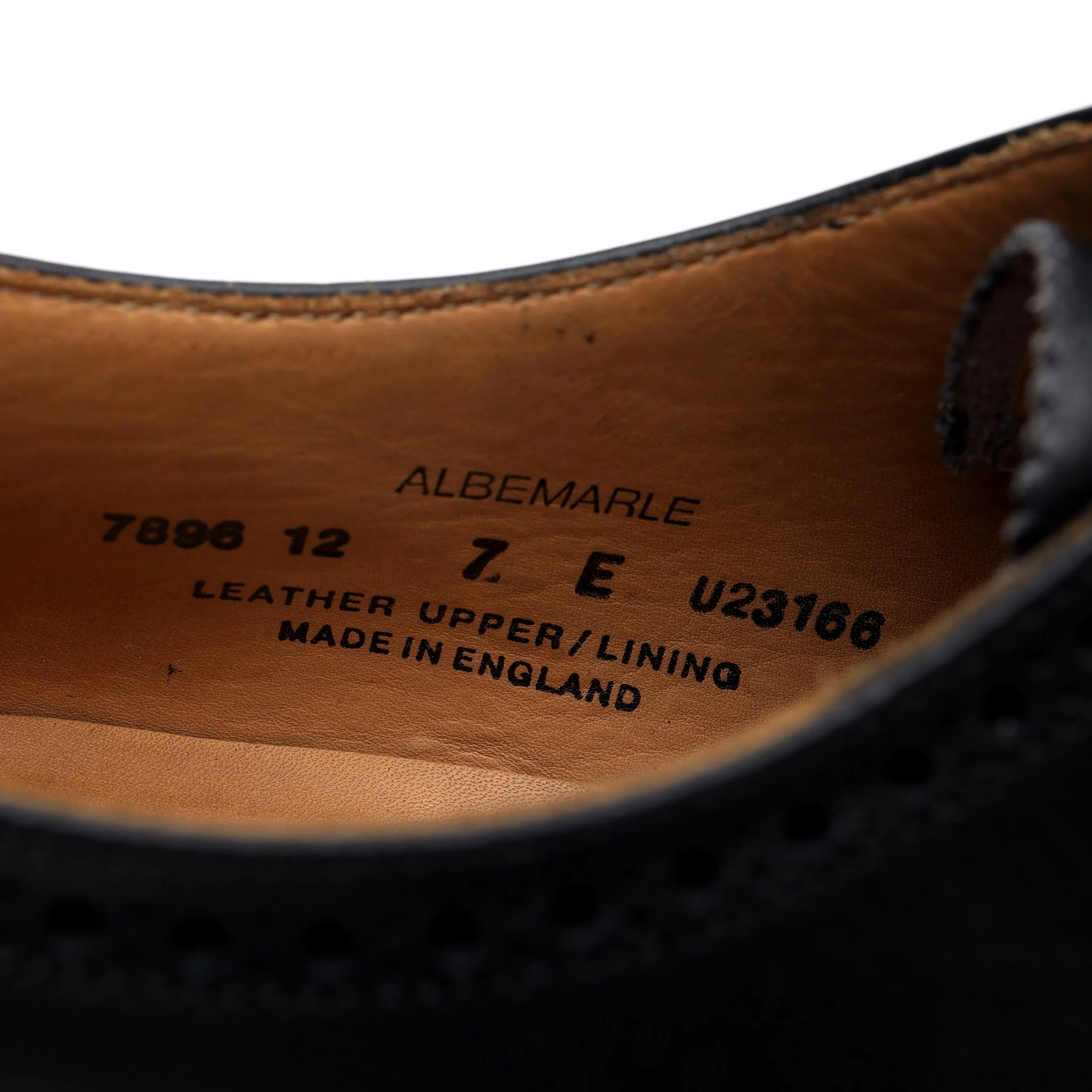 Shipton & Heneage 'Albemarle' Black Leather Oxford Brogues UK 7 E - Image 7
