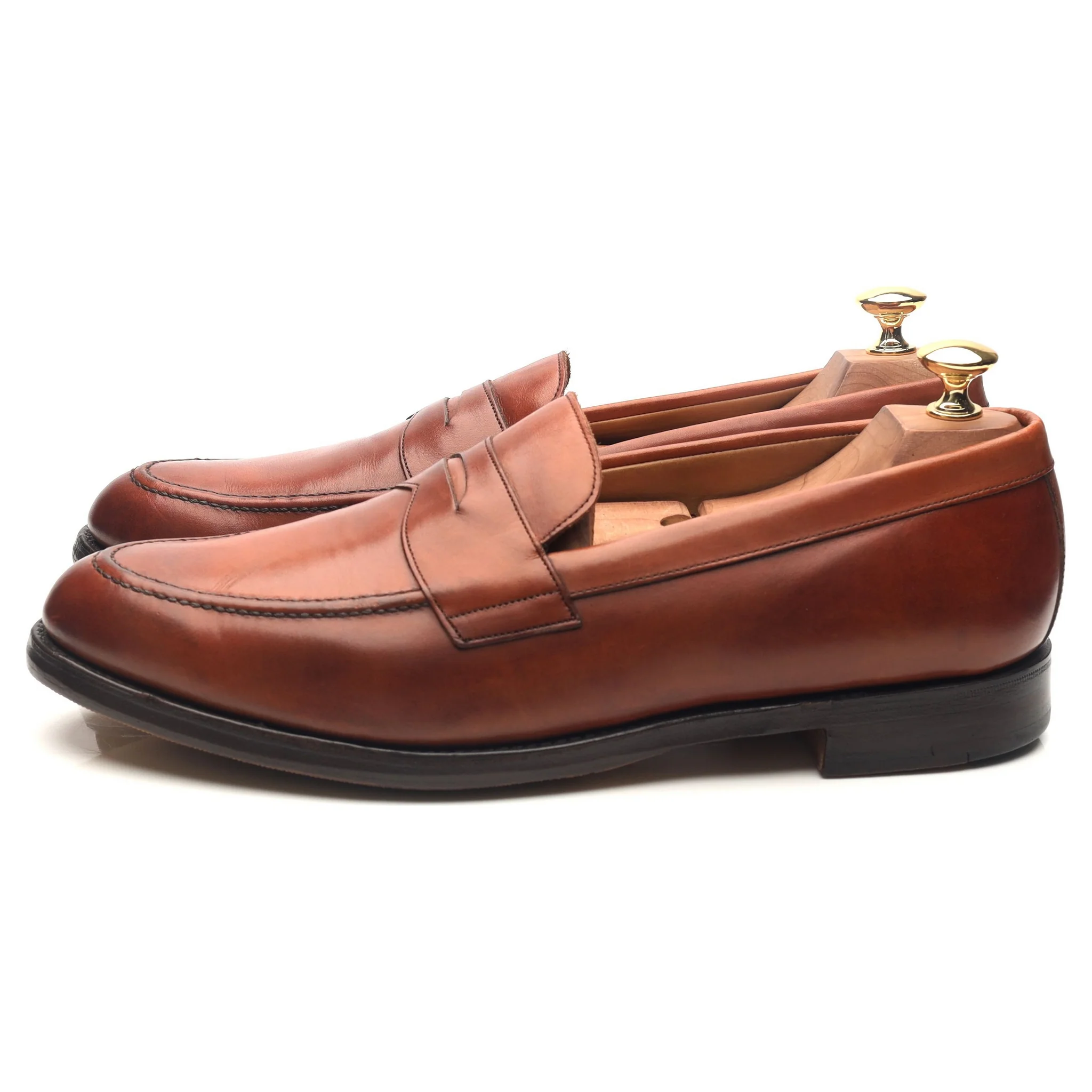Shipton & Heneage 'Arran' Tan Brown Leather Loafers UK 9.5 F - Image 2