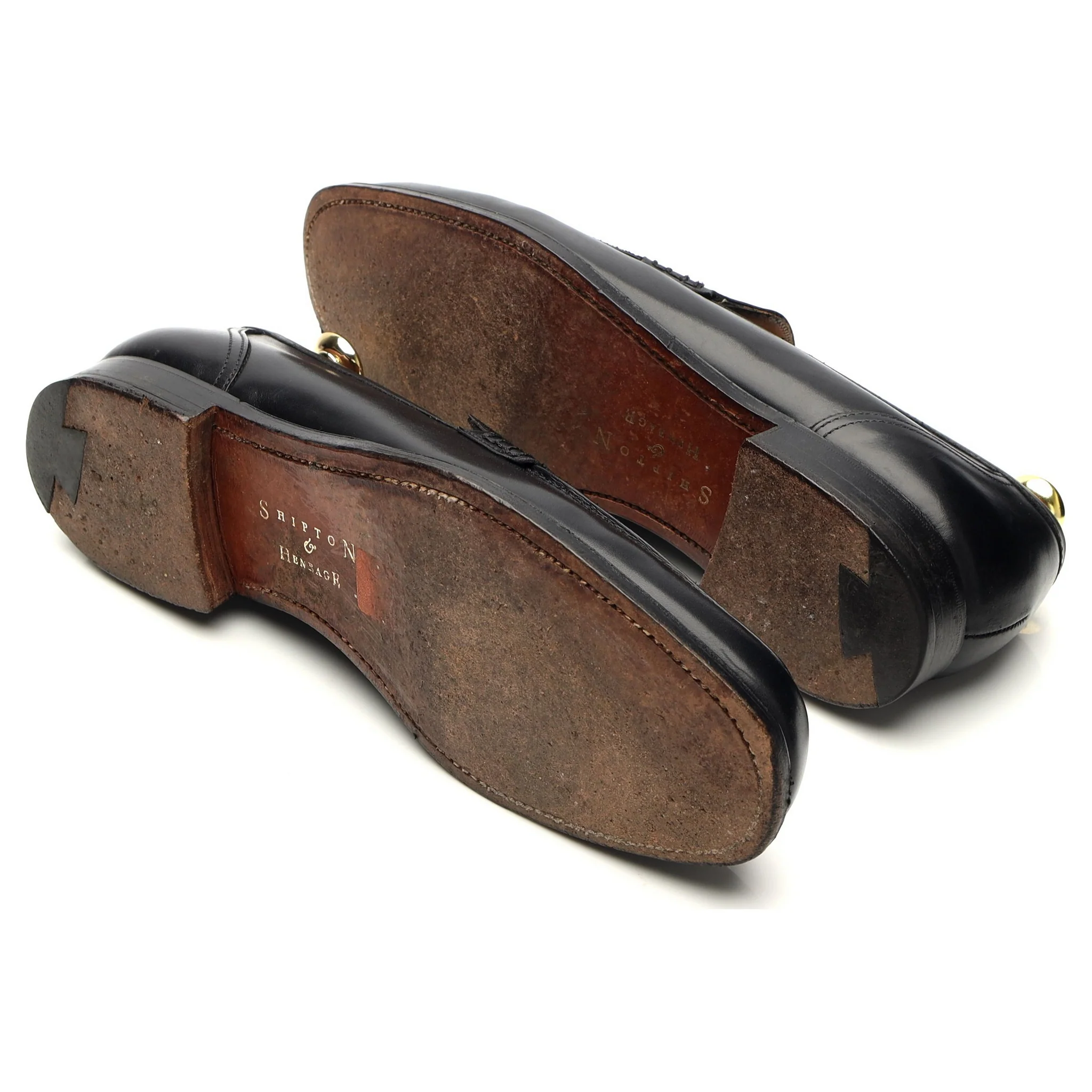 Shipton & Heneage 'Arundel' Black Leather Loafers UK 8 E - Image 5