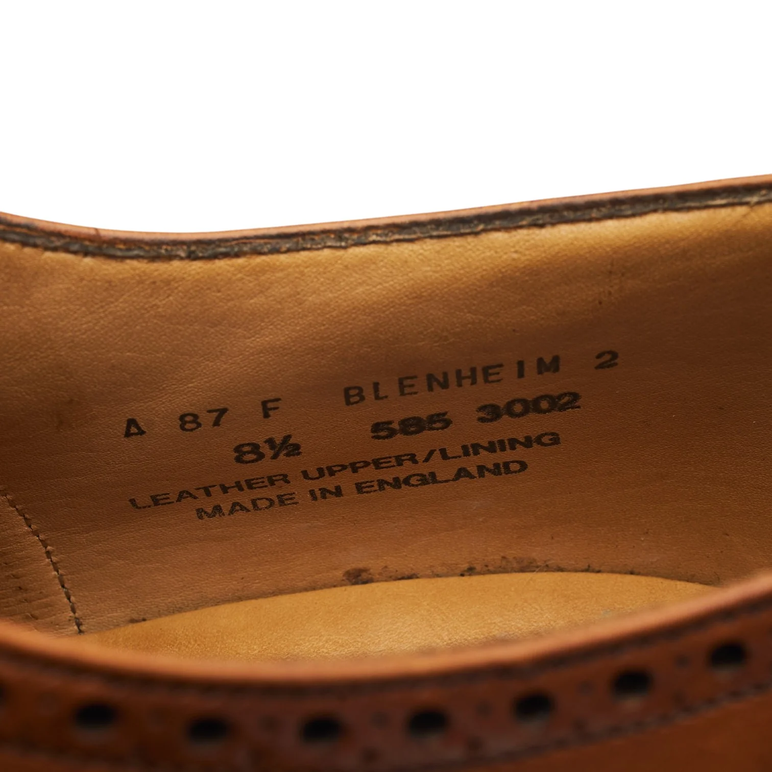 Shipton & Heneage 'Blenheim 2' Tan Brown Leather Oxford Brogues UK 8.5 F - Image 7
