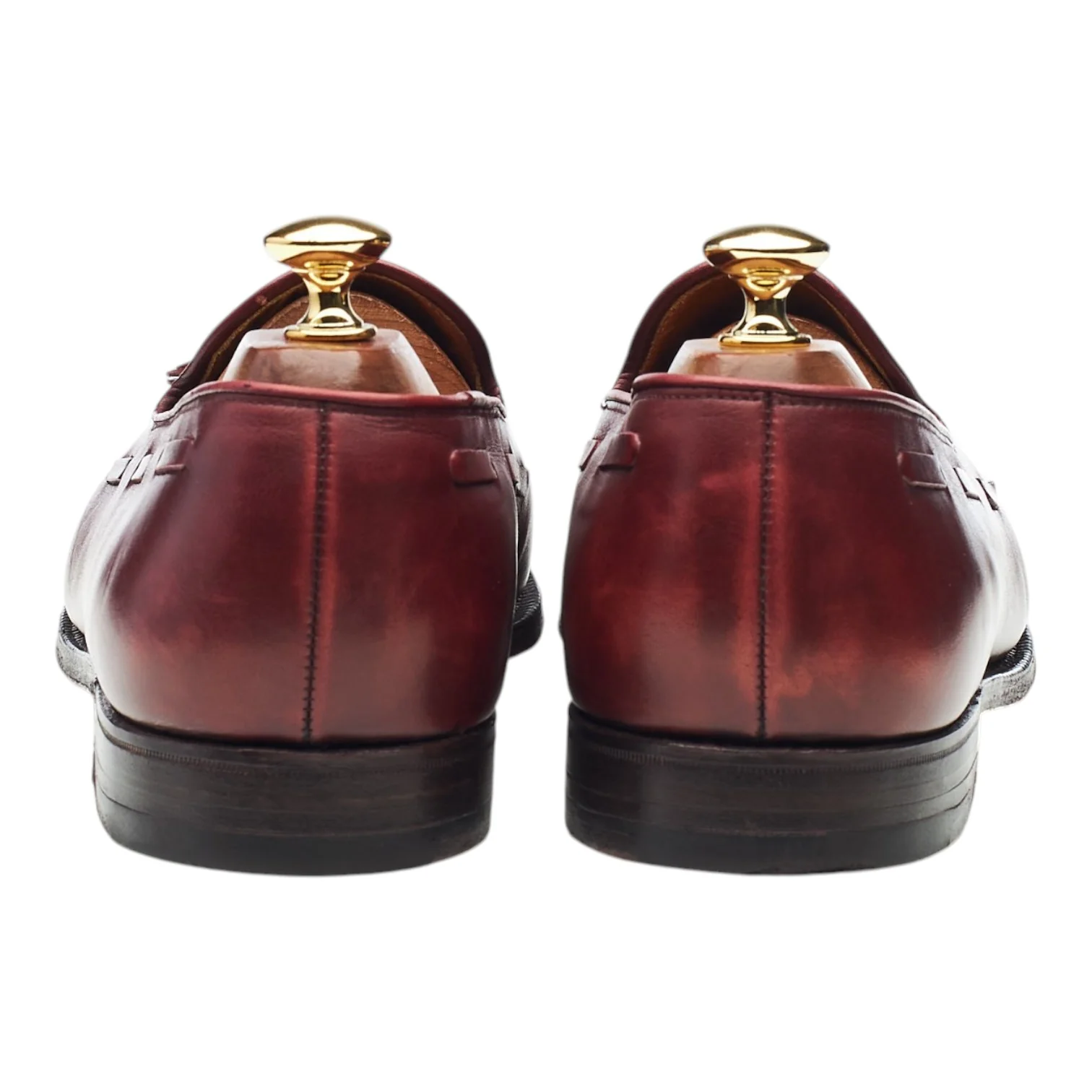 Shipton & Heneage 'Cavendish' Burgundy Leather Tassel Loafers UK 9.5 EX - Image 4