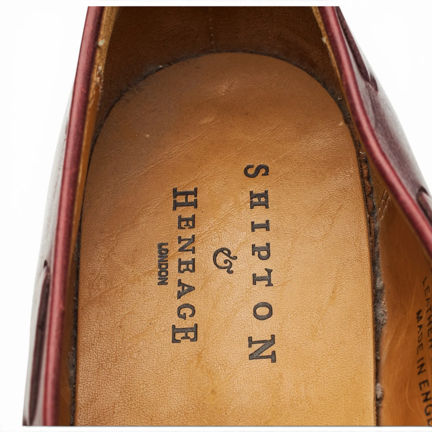 Shipton & Heneage 'Cavendish' Burgundy Leather Tassel Loafers UK 9.5 EX - Image 6