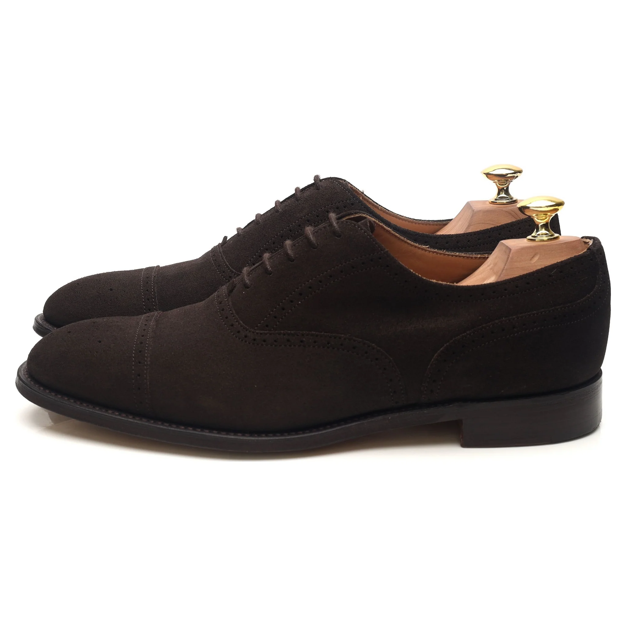 Shipton & Heneage 'Harris' Dark Brown Suede Oxford Brogues UK 8.5 F - Image 2