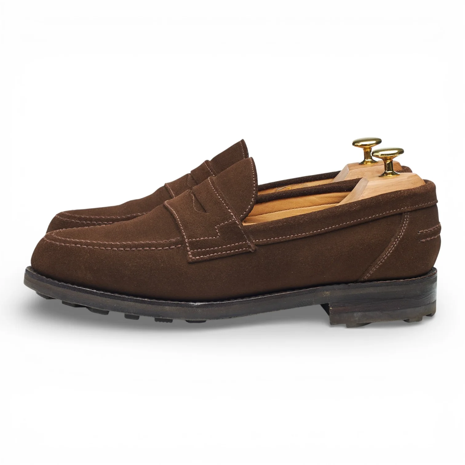 Shipton & Heneage 'Hendon' Brown Suede Loafers UK 8 EX - Image 3